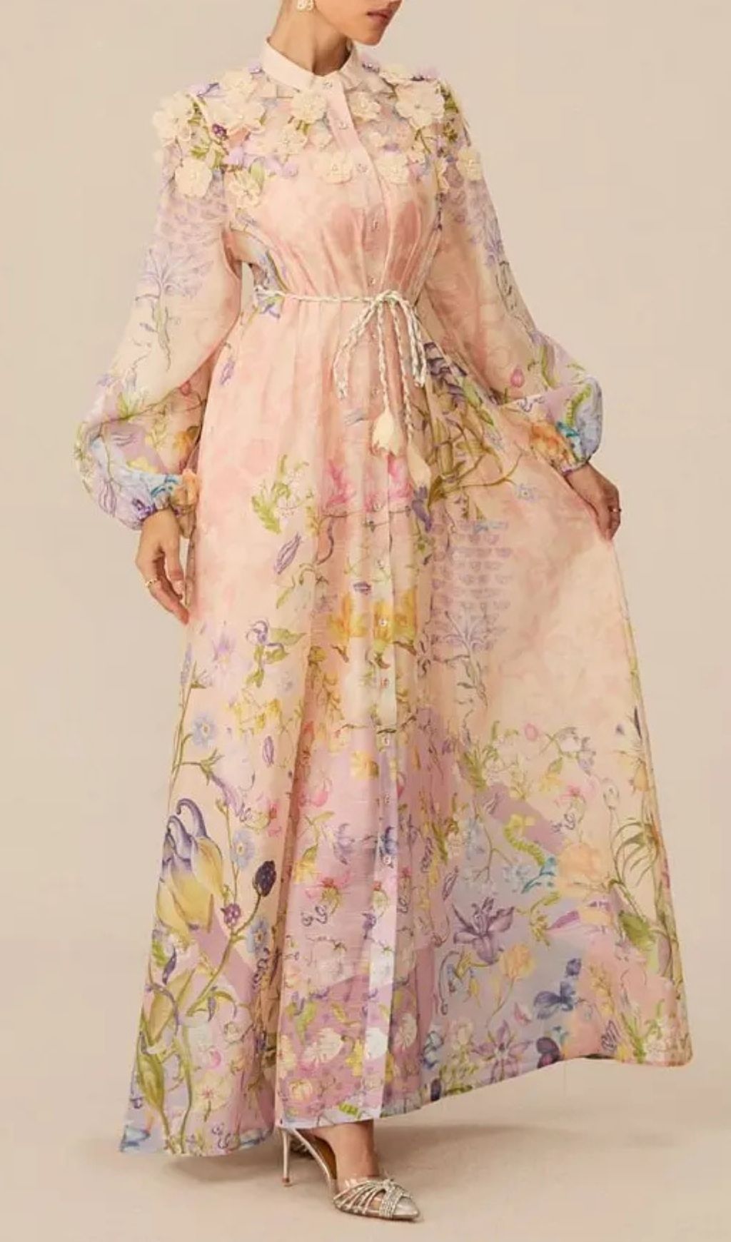 f78c4464d860a324f3688a3e58be00af Kate Floral Print Tie Waist Maxi Dress