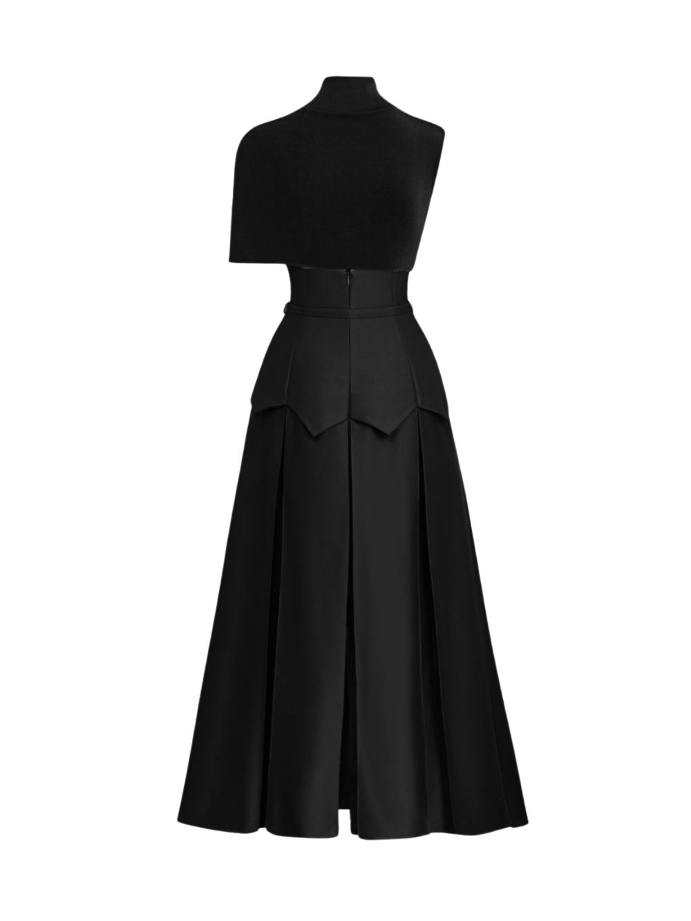f8447bc63b386ebc5a4cb87d9df71d5c Mailen Black Pleated Midi Dress
