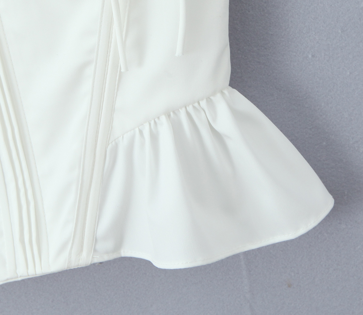 Fashionslee Women Lethia White Corset Top