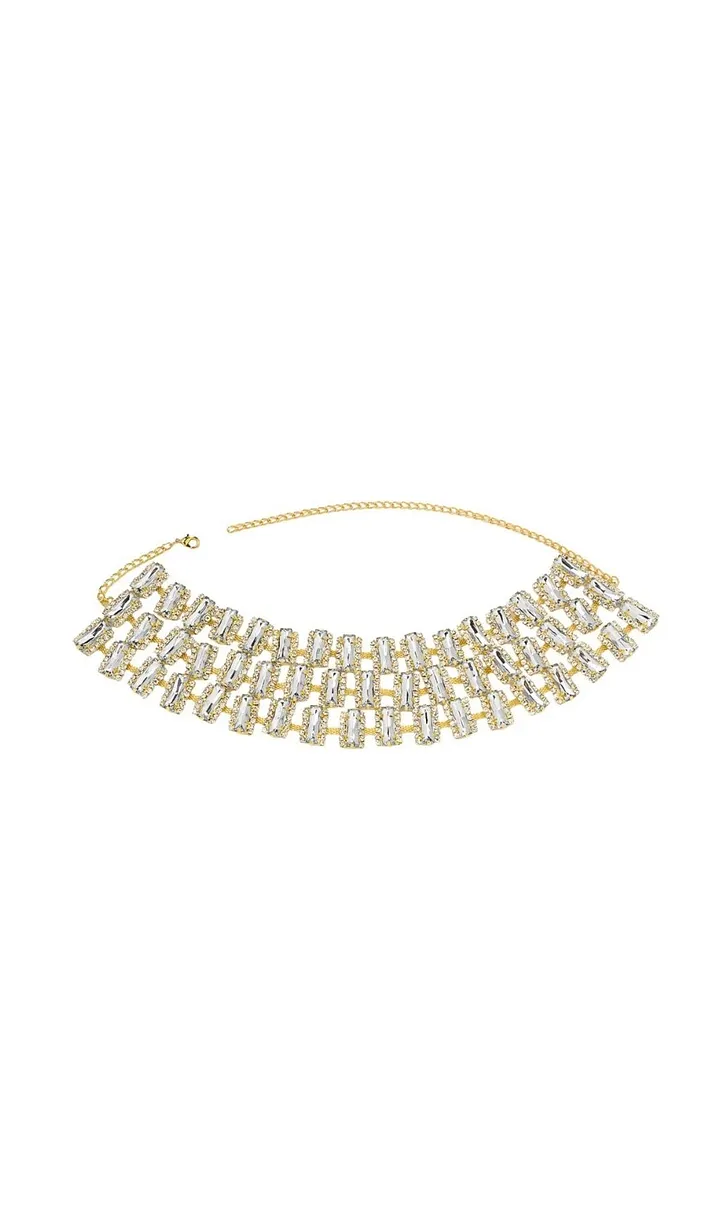 CAVQEN CRYSTAL MULTI LAYER NECKLACE FOR PARTY - OWNCI
