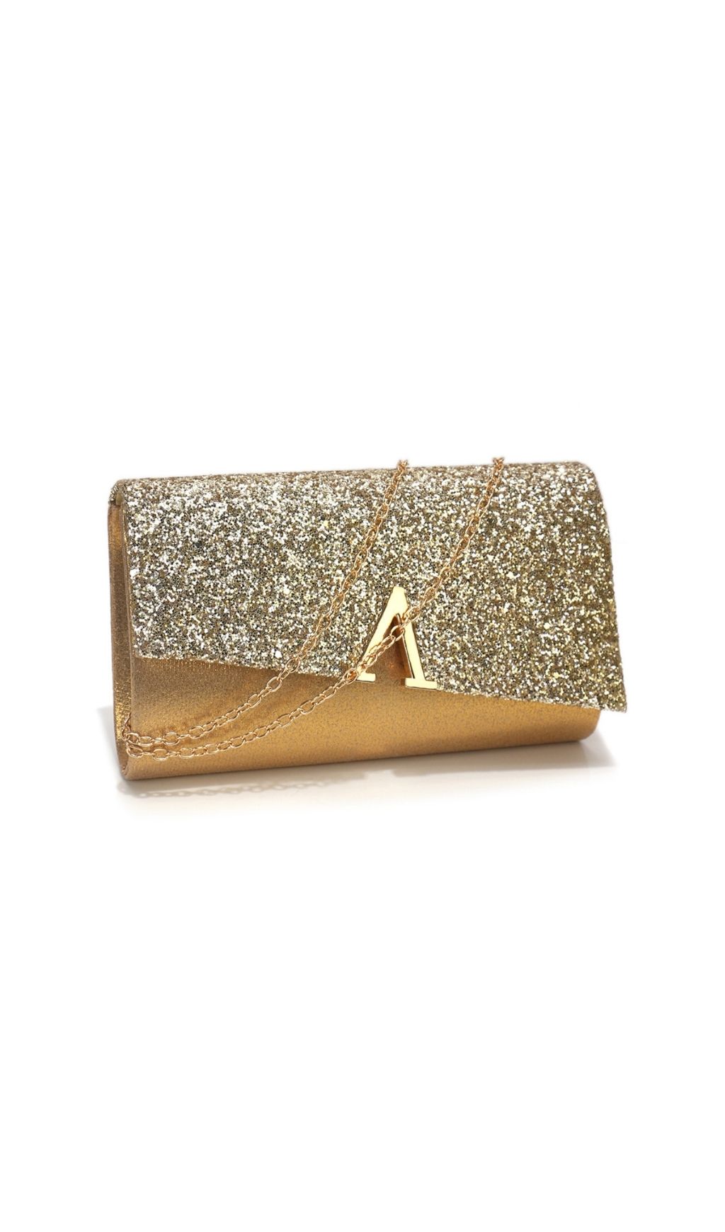 Fashionslee Women Layne Gold "V" Handbag