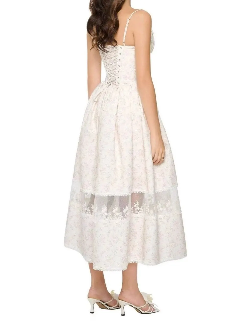 Madrona Strappy Floral Midi Dress