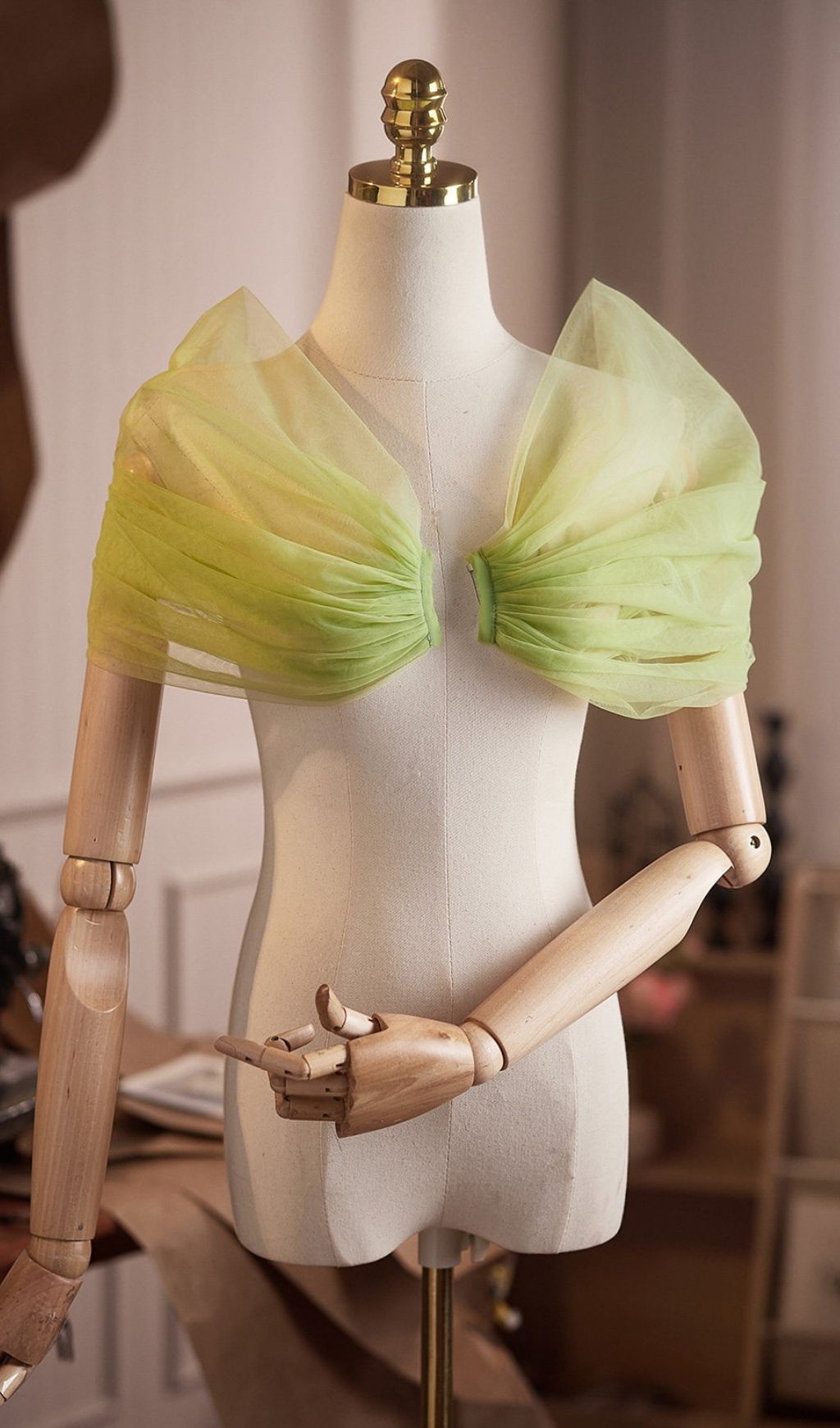 Lei Green DIY Mesh Shawl - OWNCI Lei Green DIY Mesh Shawl - OWNCI