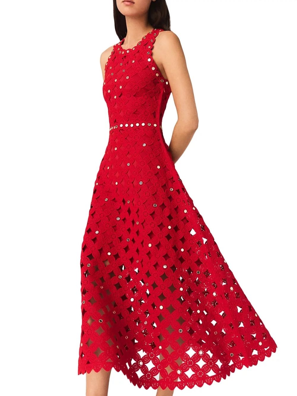 fa5fb5b11a9a7a479e0d193204aa3c46 Crochet Dress with Mirror Embellishments