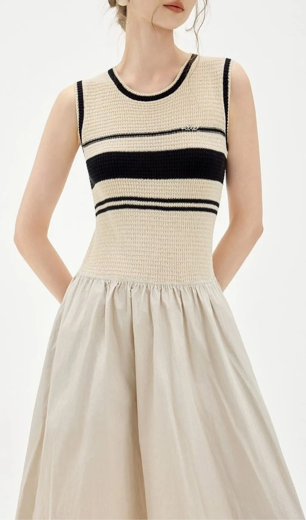 Fashionslee Women Magdalia Sleeveless Midi Dress