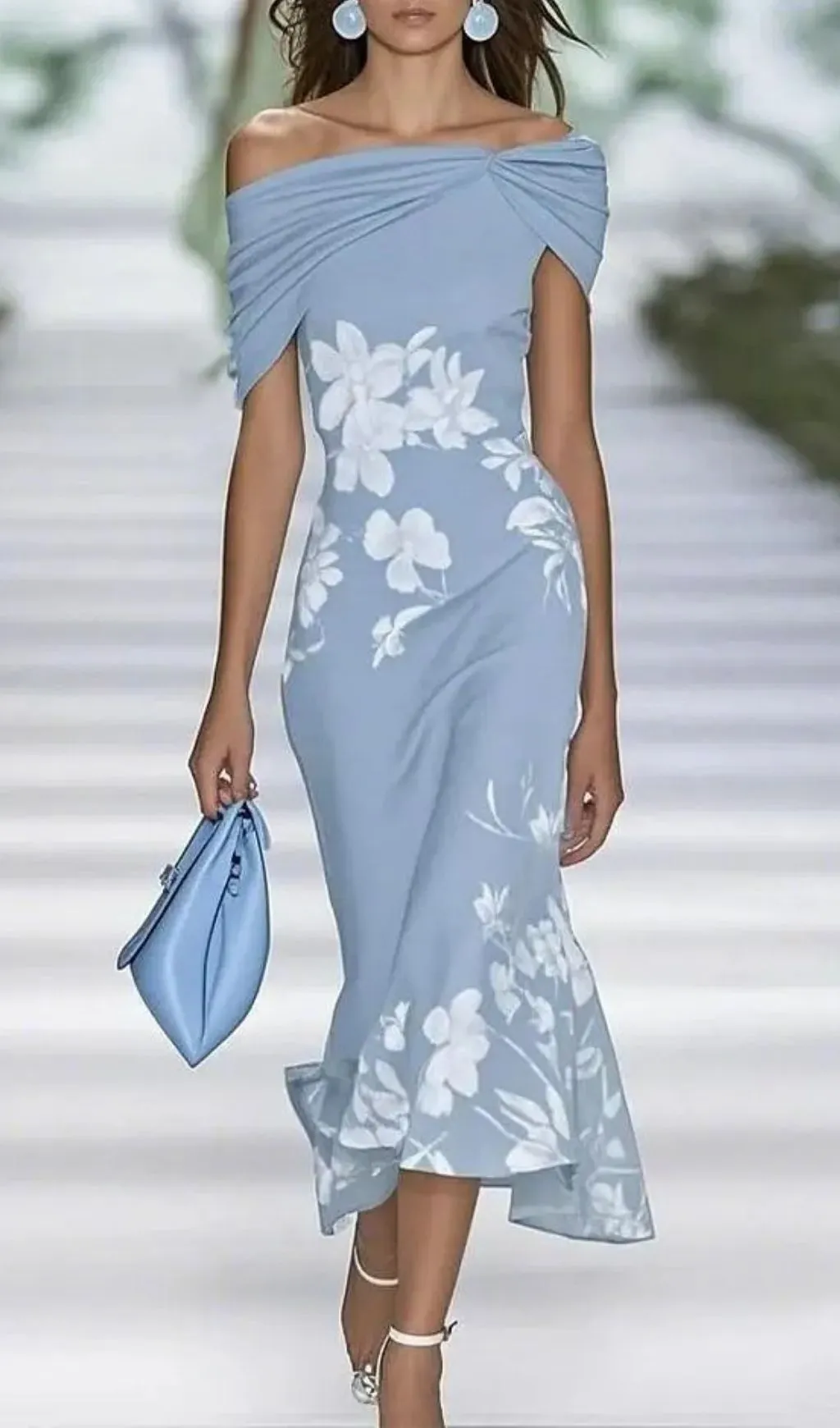Spring Summer Floral Printed Elegant Dresses