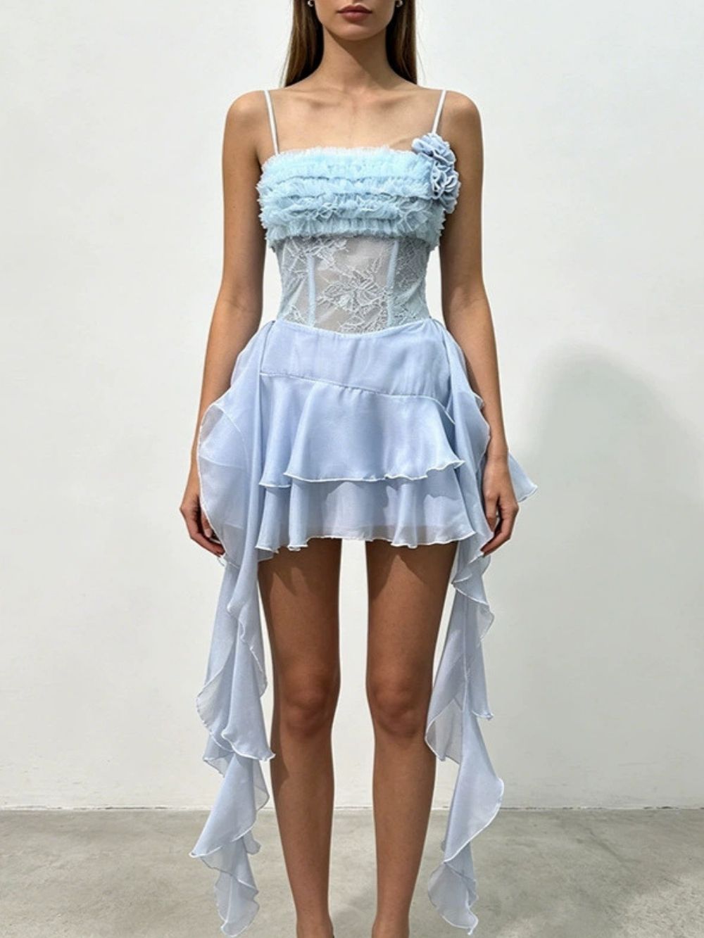 Madlyn Strappy Lace Mini Dress - OWNCI Madlyn Strappy Lace Mini Dress - OWNCI
