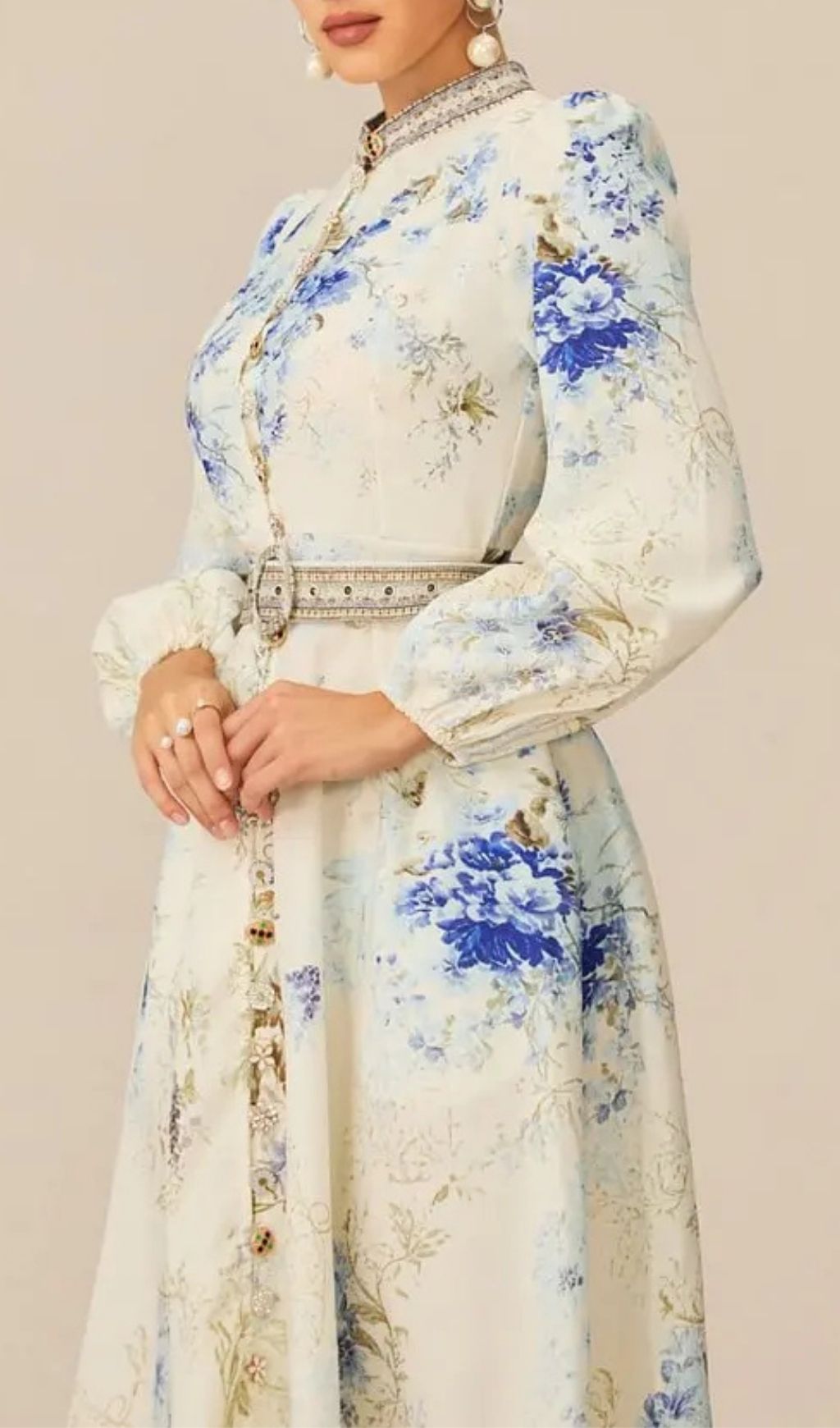 fcff0729798621ea309b1be2bff26987 White Floral Print Midi Dress