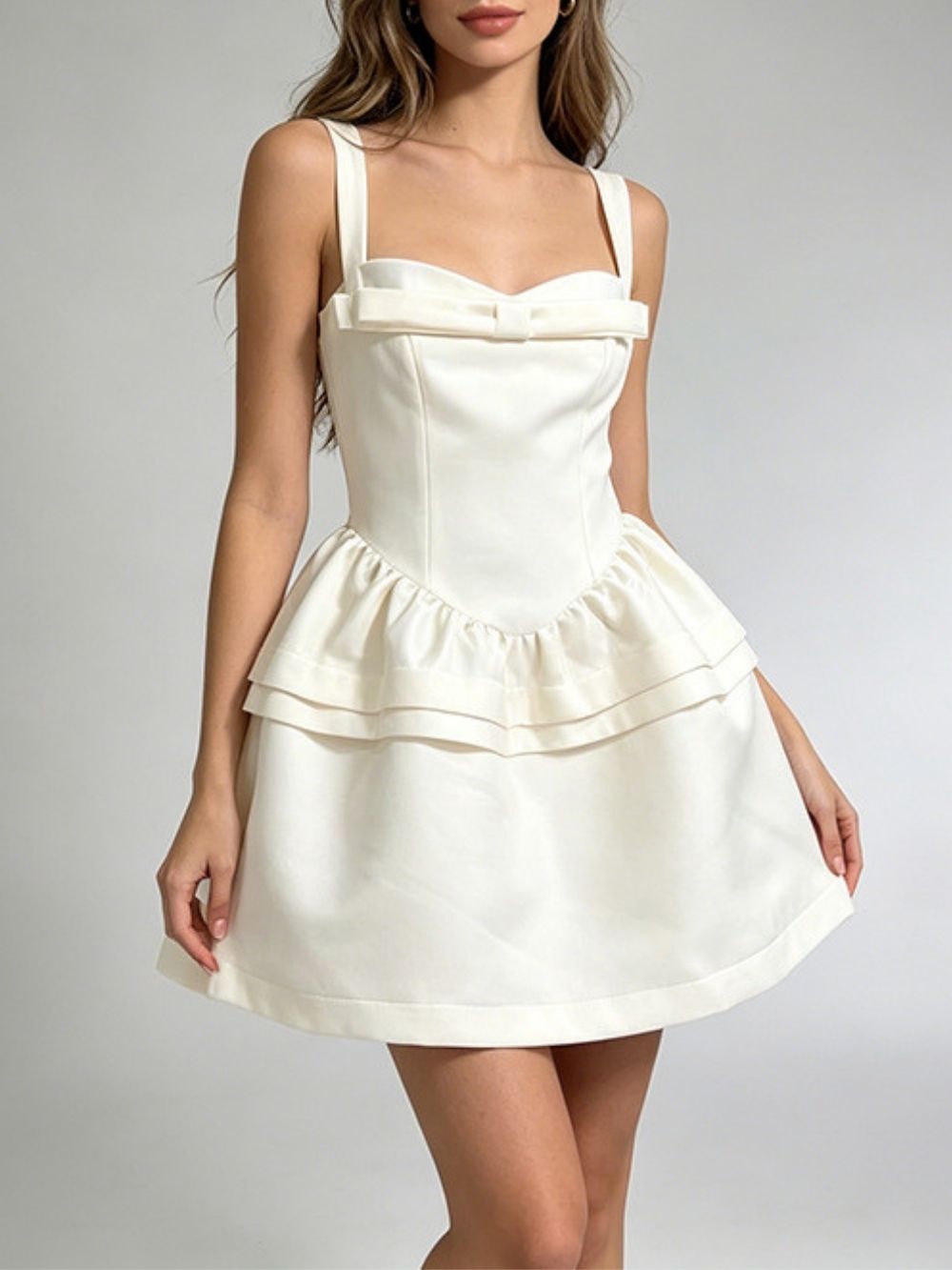 Maegan Bow Mini Dress - OWNCI Maegan Bow Mini Dress - OWNCI