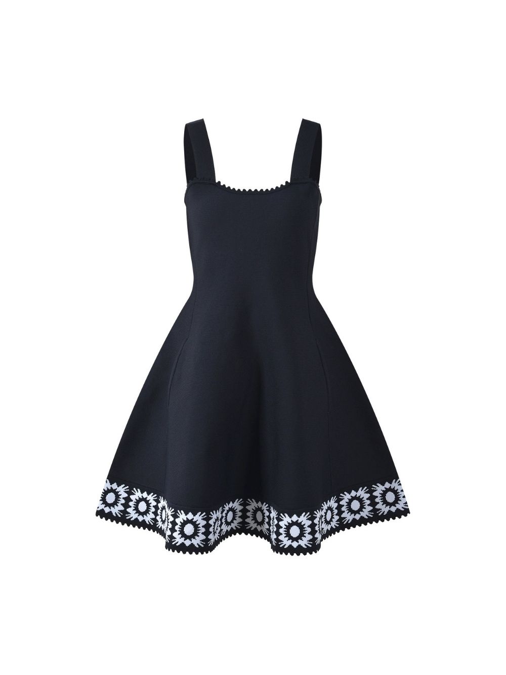Crochet Panel Skater Mini Dress
