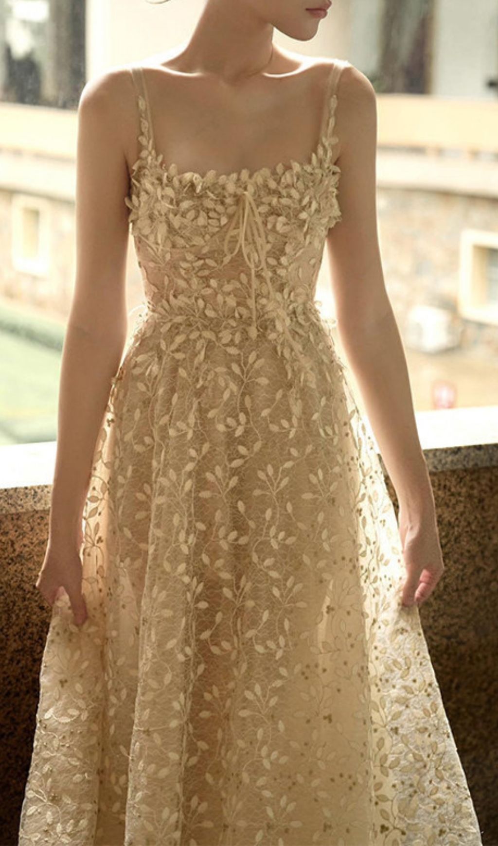 Kovie Strappy Embellished Mesh Maxi Dress