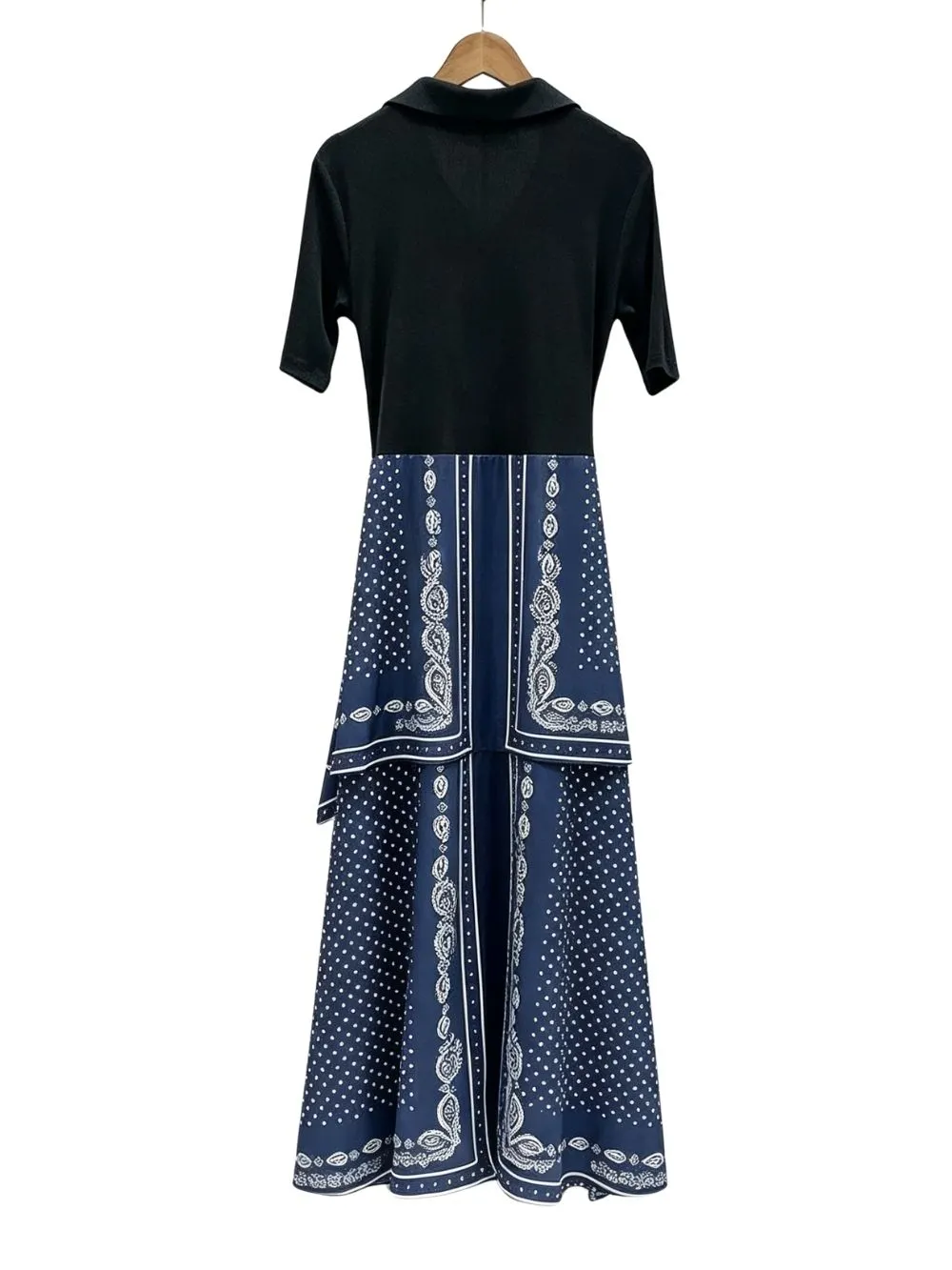 Patterned Mixed Media Dress - OWNCI Patterned Mixed Media Dress - OWNCI
