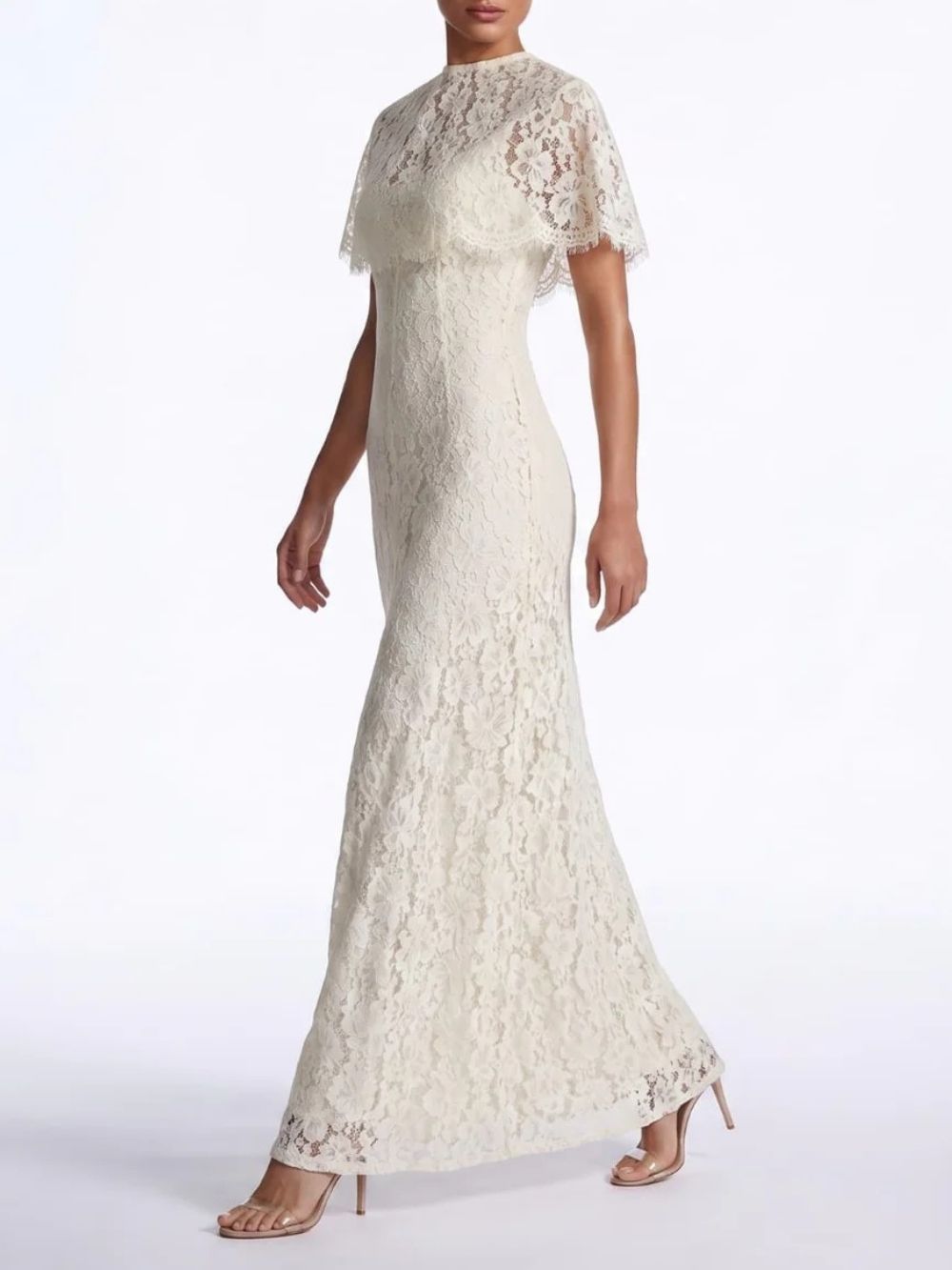 Fayola Cape Lace Maxi Dress
