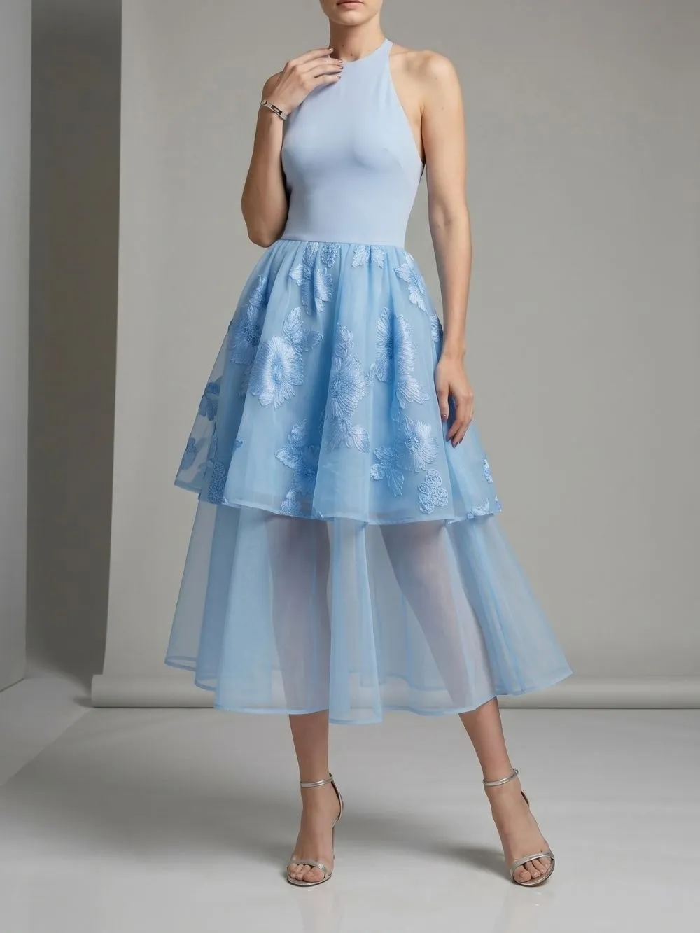 Maik Halter Flower Midi Dress - OWNCI Maik Halter Flower Midi Dress - OWNCI