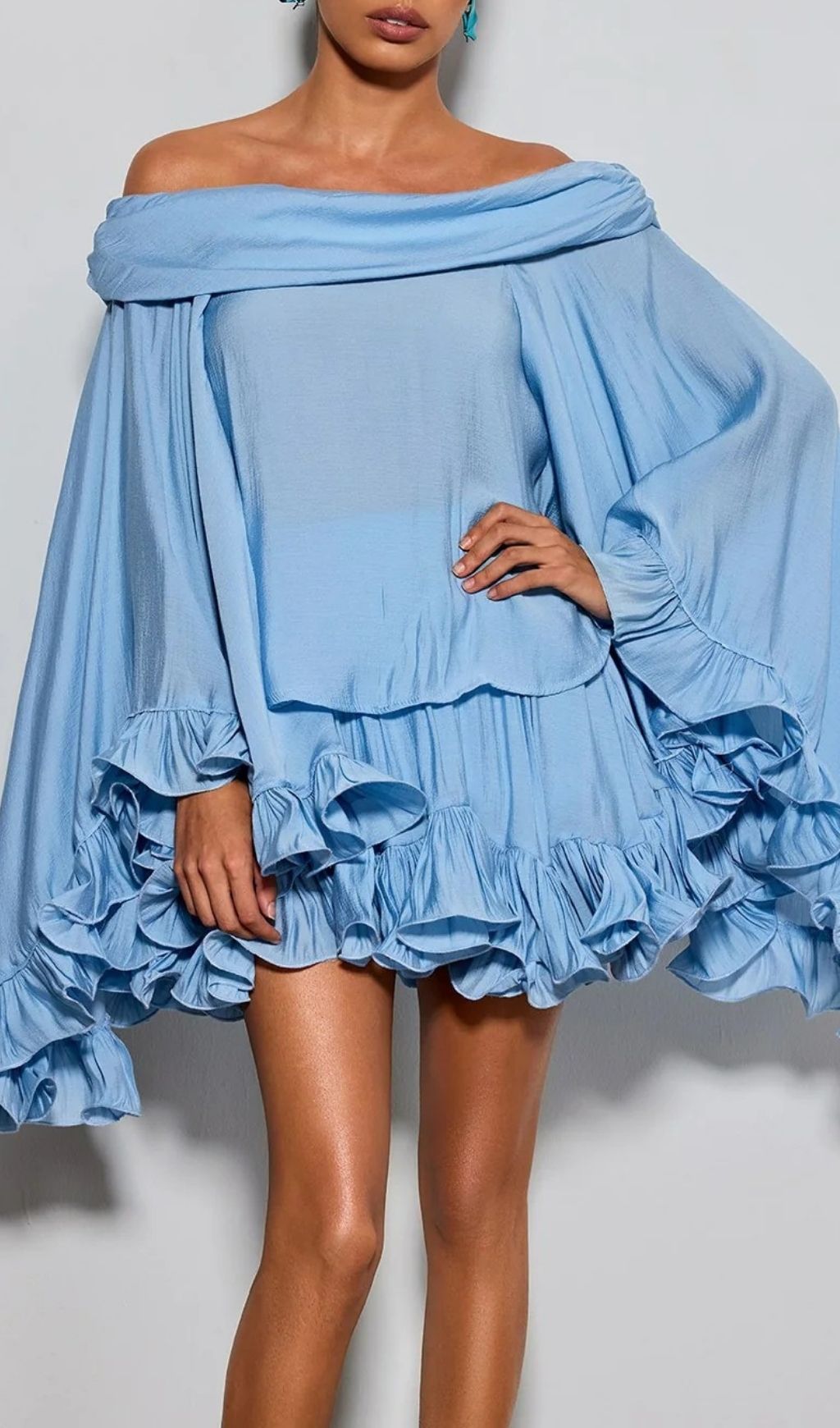 Fashionslee Women Etty Off Shoulder Ruffle Skirts Set