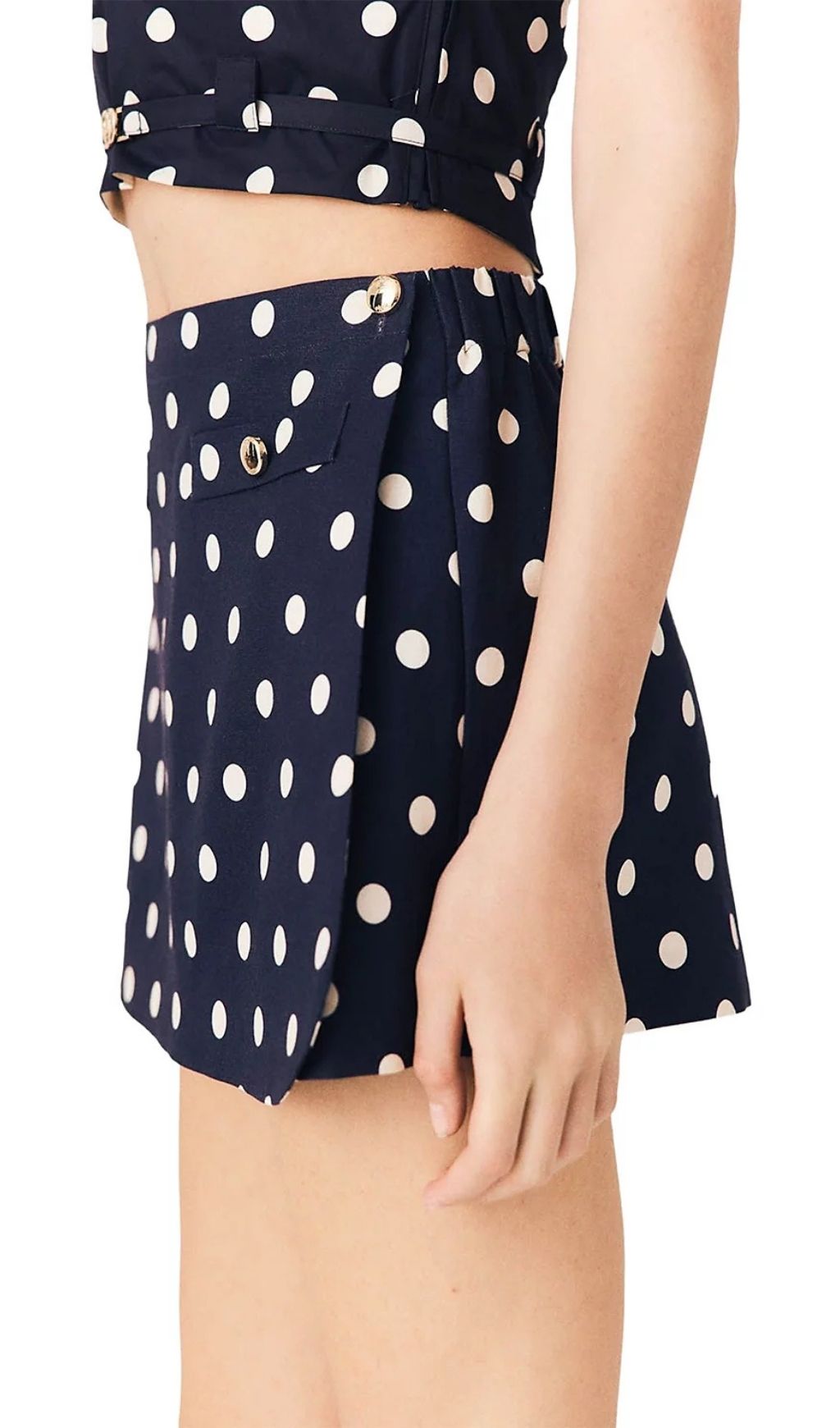Fashionslee Women Linen Blend Skort