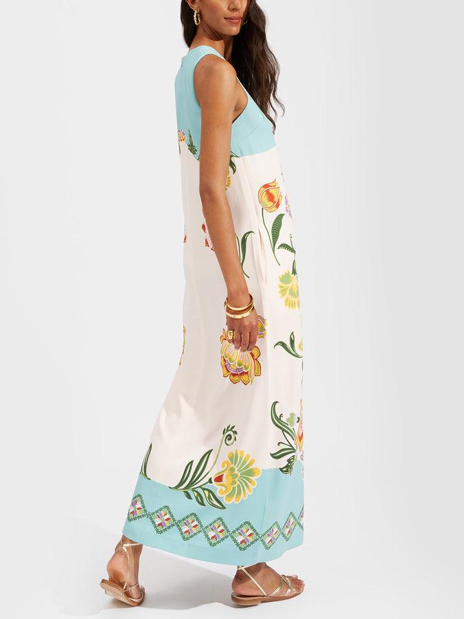 ffc693f269352dbc24d2a3025d35a28b Exquisite Sunshine Floral Print Sleeveless Midi Dress