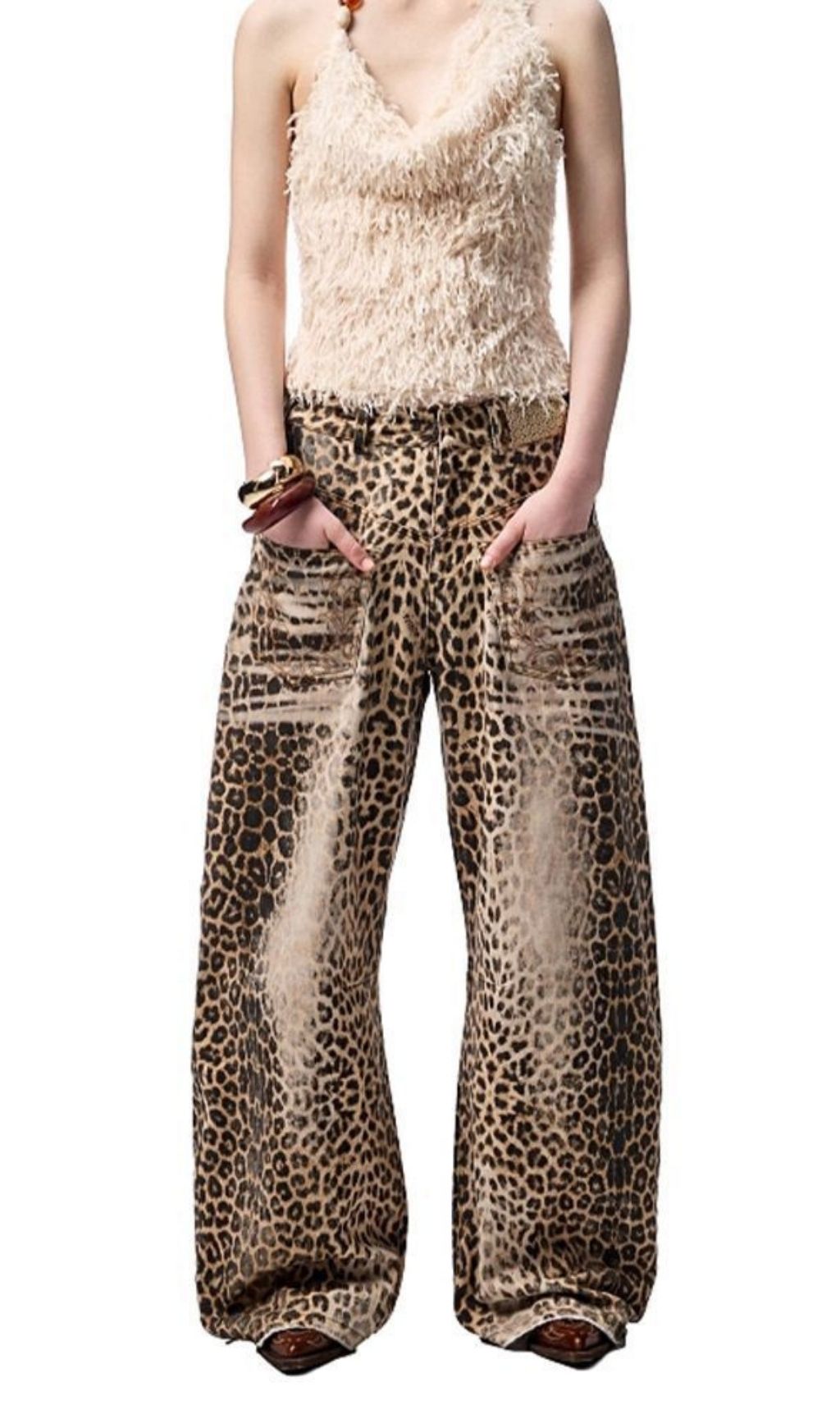 Prima Bleached Leopard Jeans