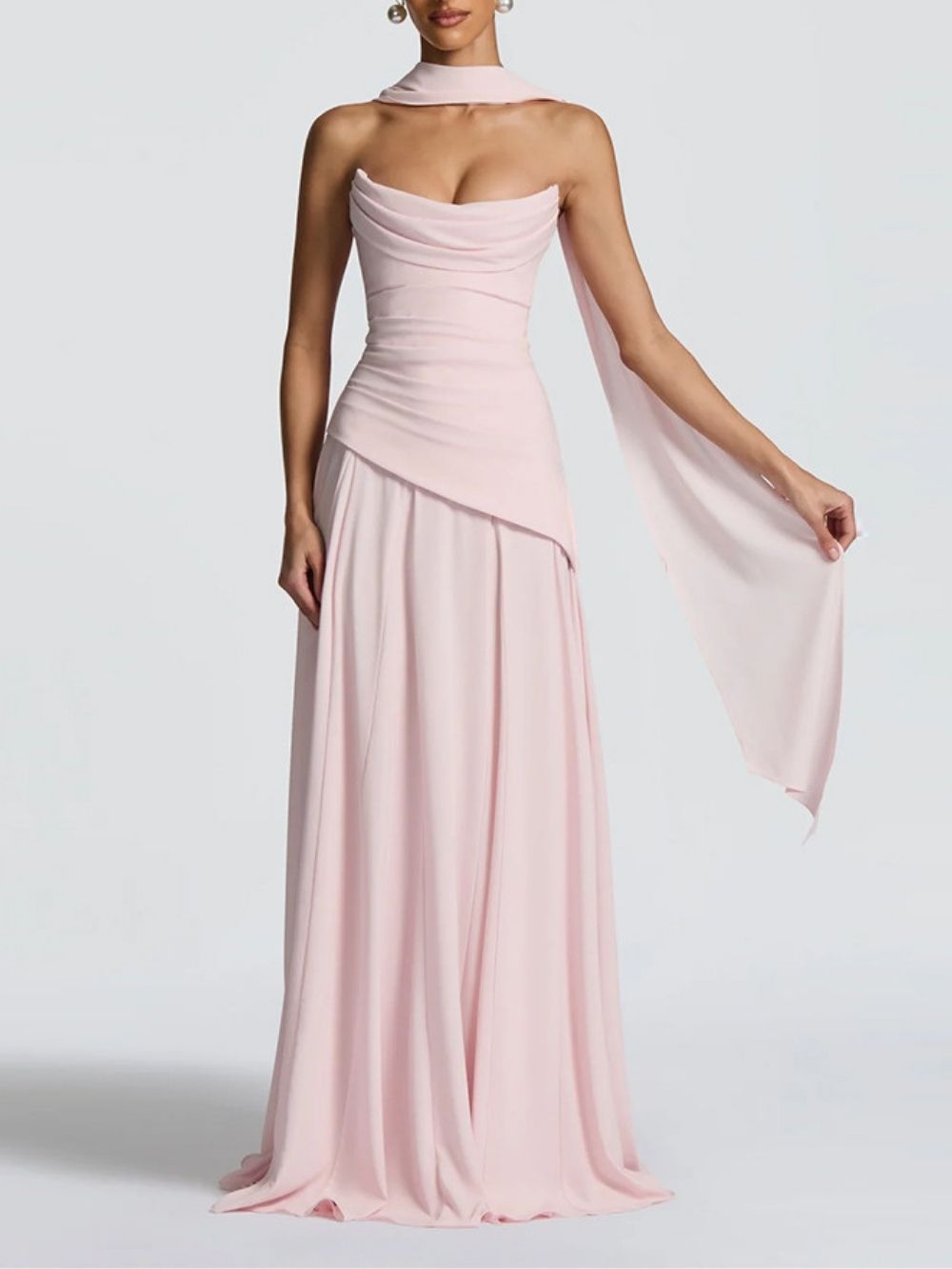 Materia Pink Strapless Maxi Dress - OWNCI Materia Pink Strapless Maxi Dress - OWNCI