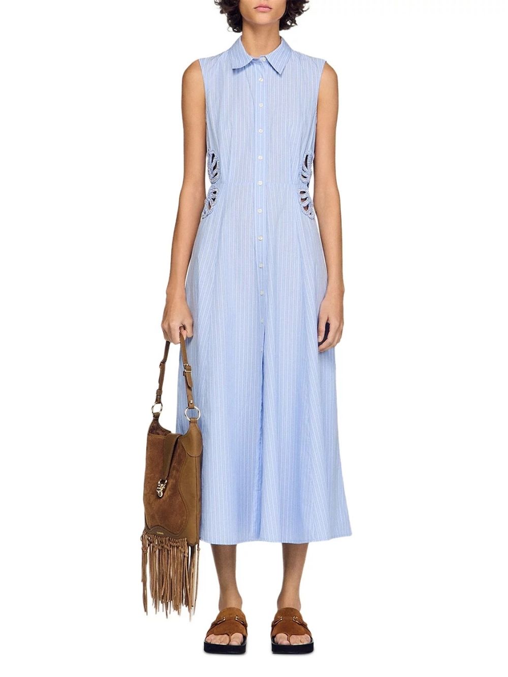 Striped Cotton Maxi Dress - OWNCI Striped Cotton Maxi Dress - OWNCI