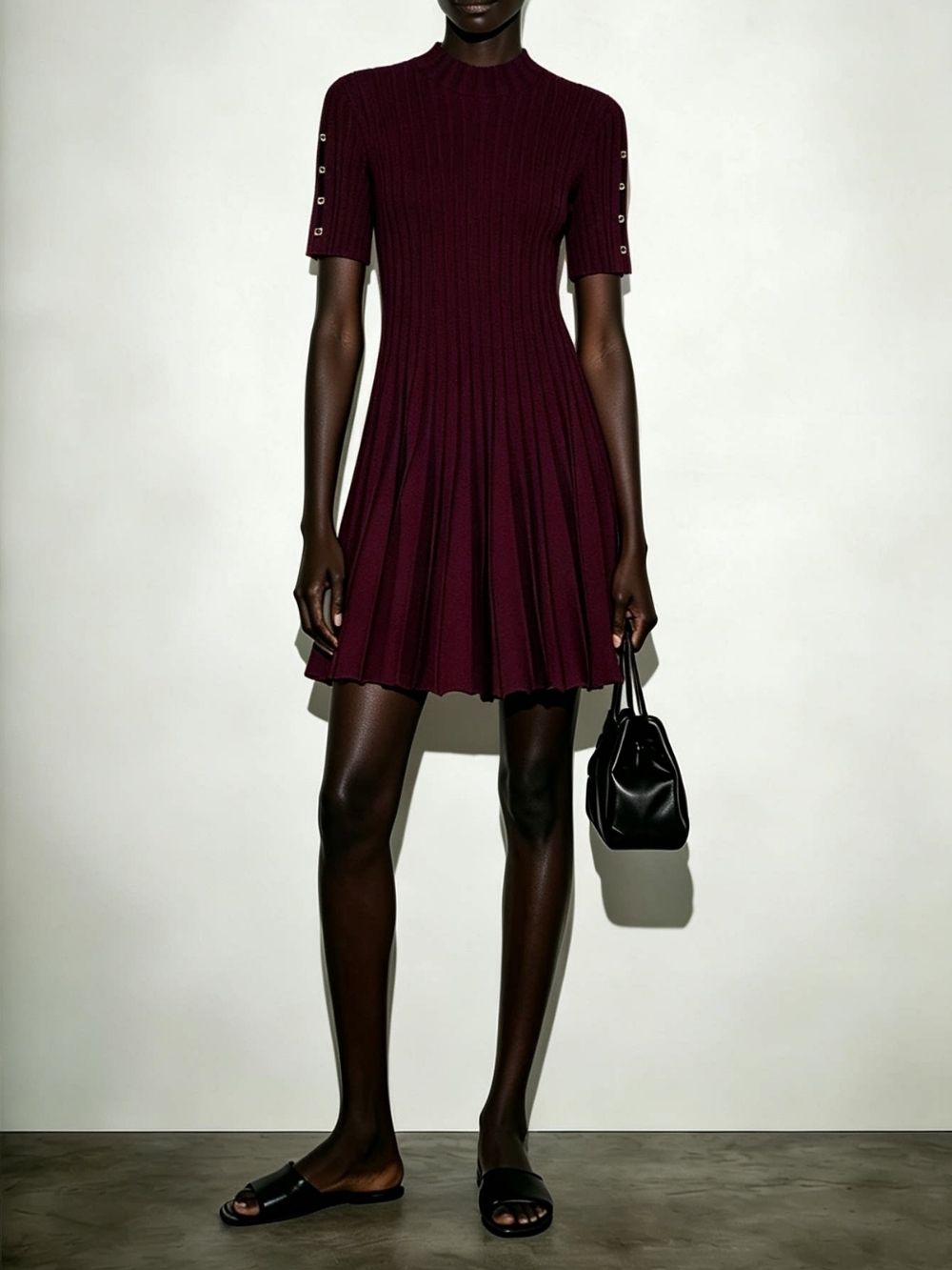078d96c025f5515ac4a79ea6a3f86a76 Mariluz Wine Knit Mini Dress