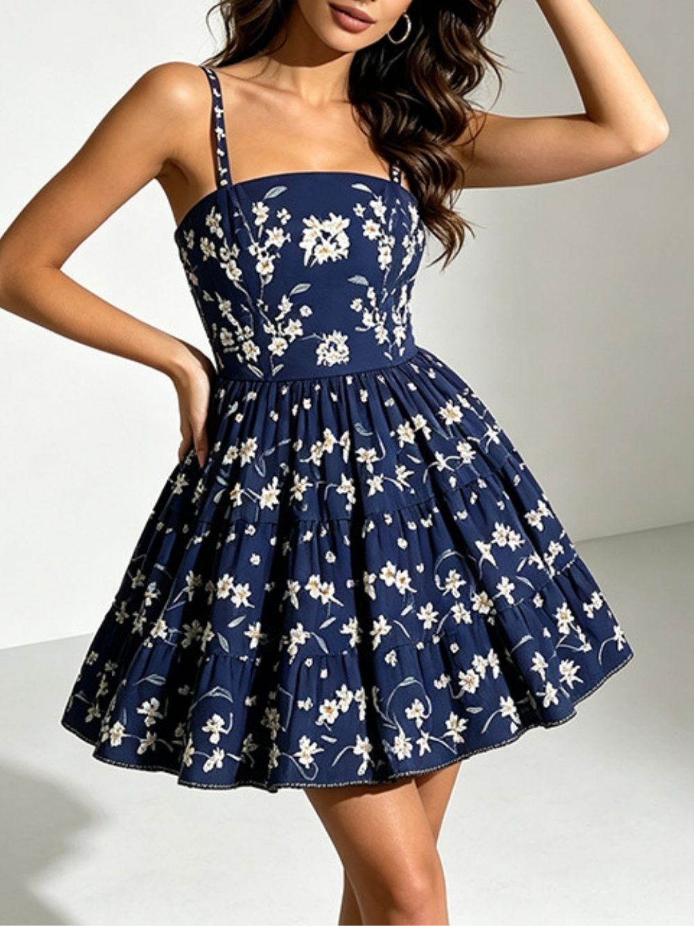 Markéta Strappy Floral Mini Dress - OWNCI