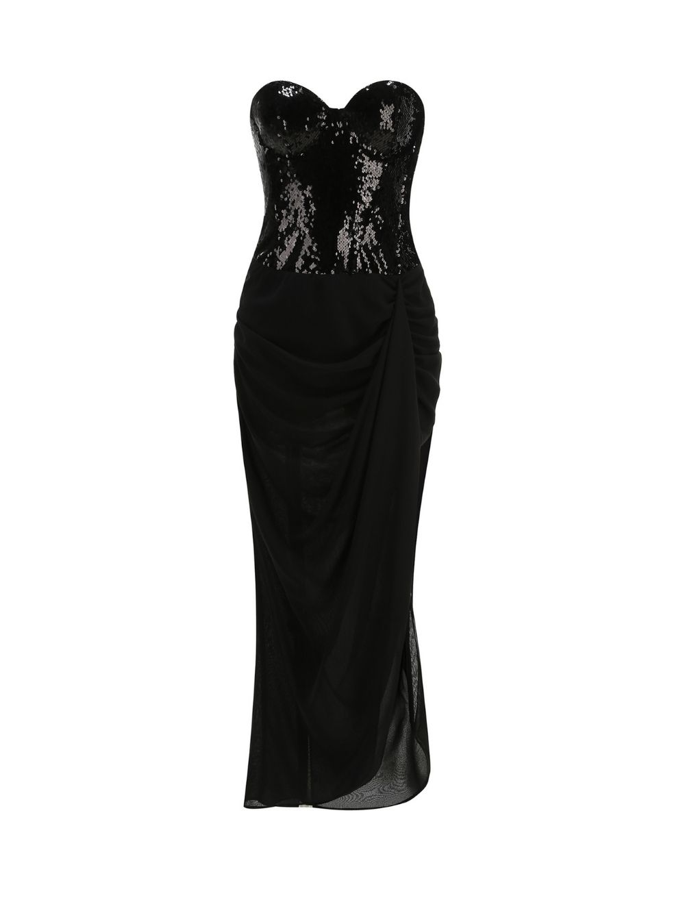 Malu Black Strapless Sequin Maxi Dress - OWNCI Malu Black Strapless Sequin Maxi Dress - OWNCI
