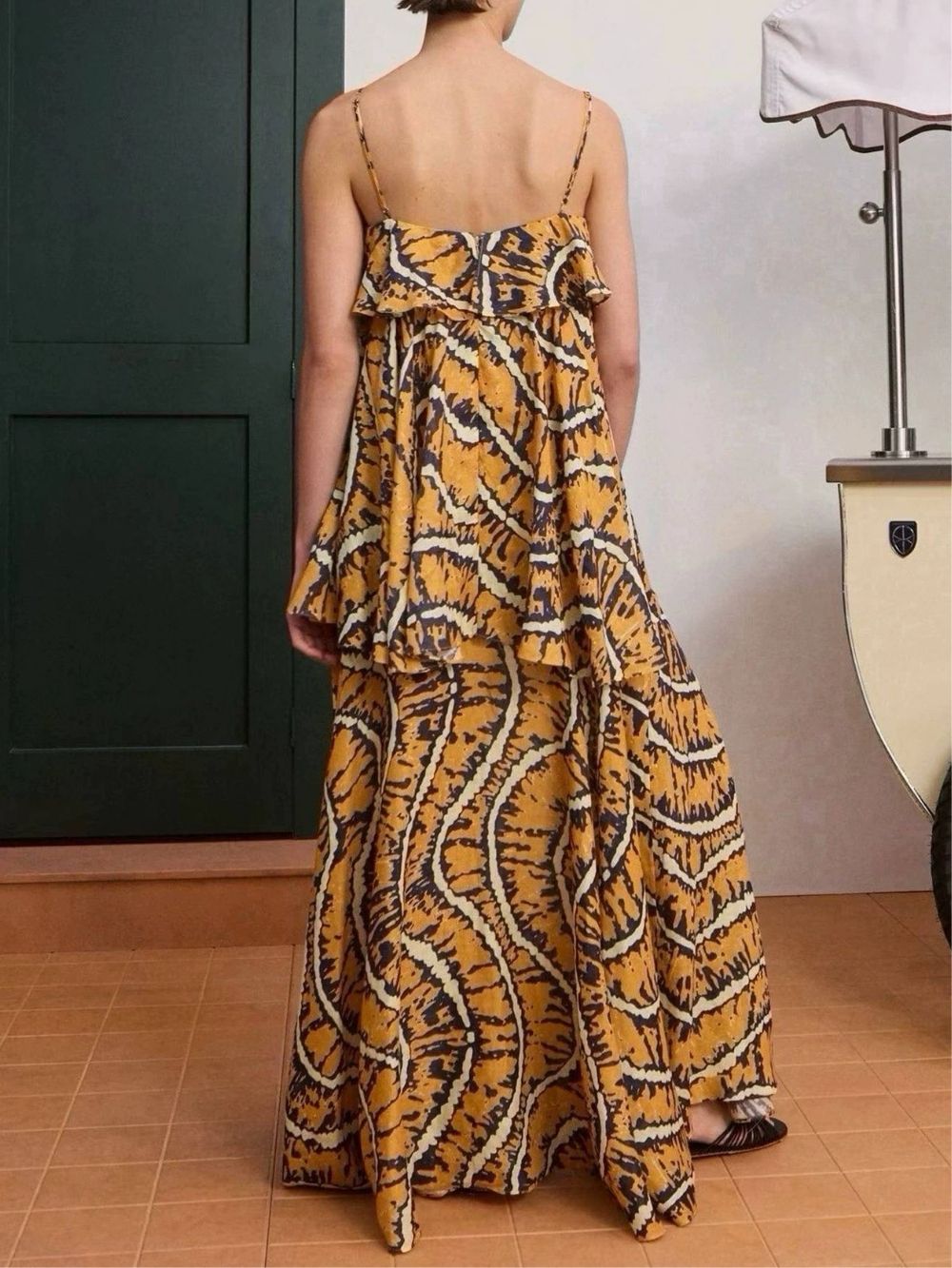 0a4dacba4ab5498a4834c38a6156dfb1 Mandana Spaghetti Printed Maxi Dress