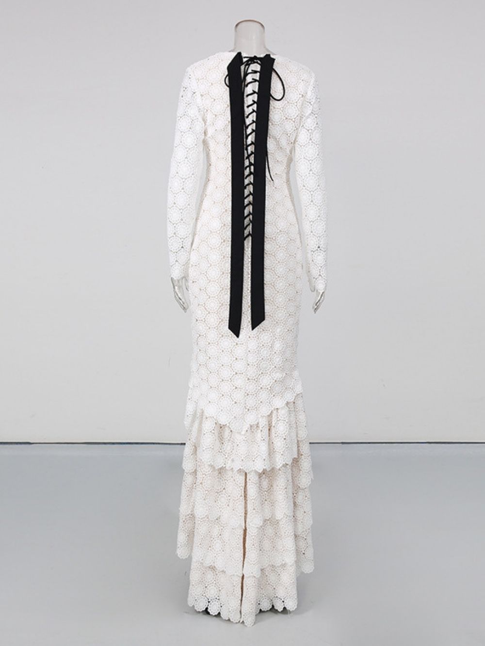 Markita White Long Sleeve Maxi Dress - OWNCI Markita White Long Sleeve Maxi Dress - OWNCI