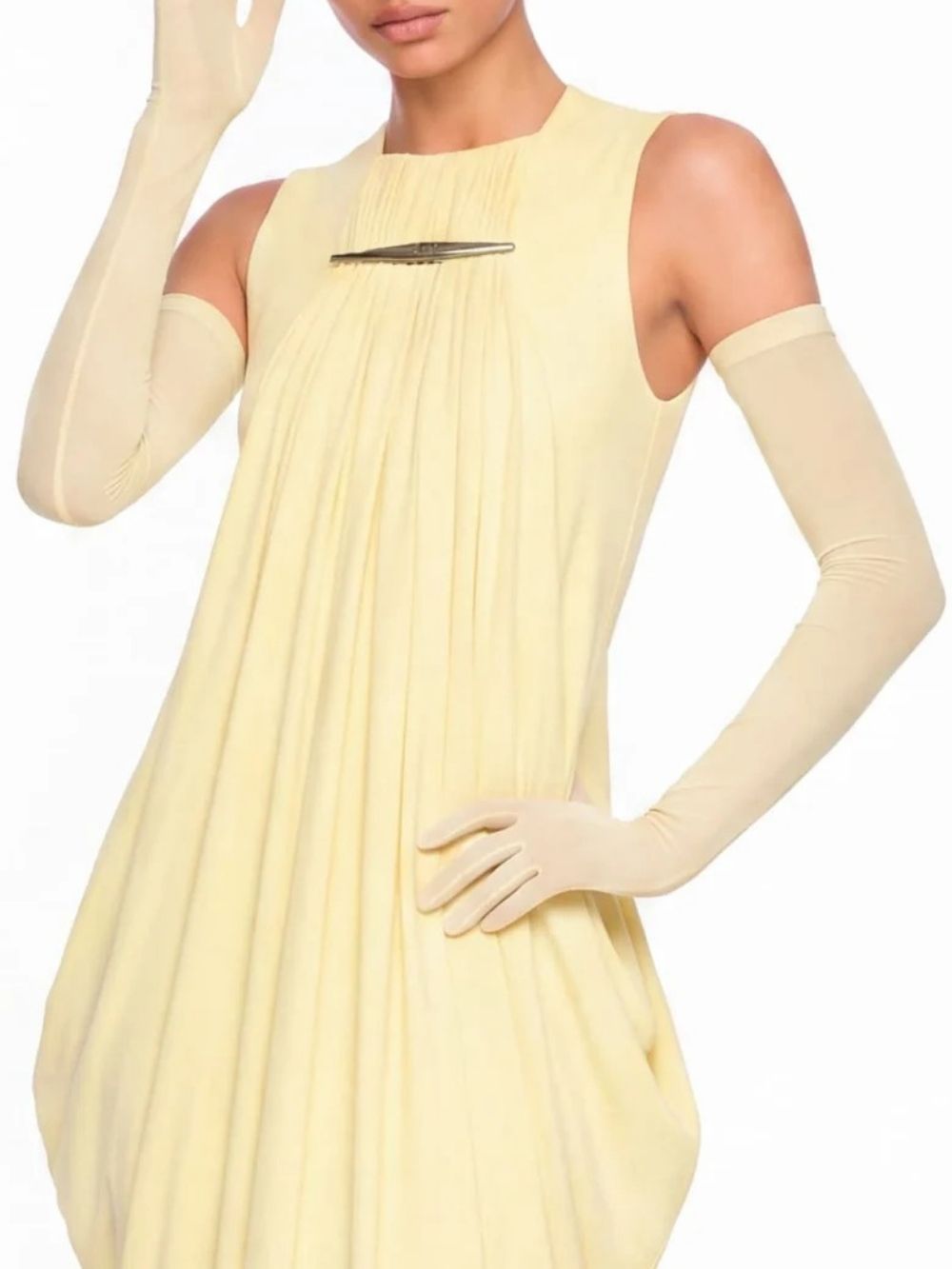 Quvion Sleeveless Draped Maxi Dress - OWNCI