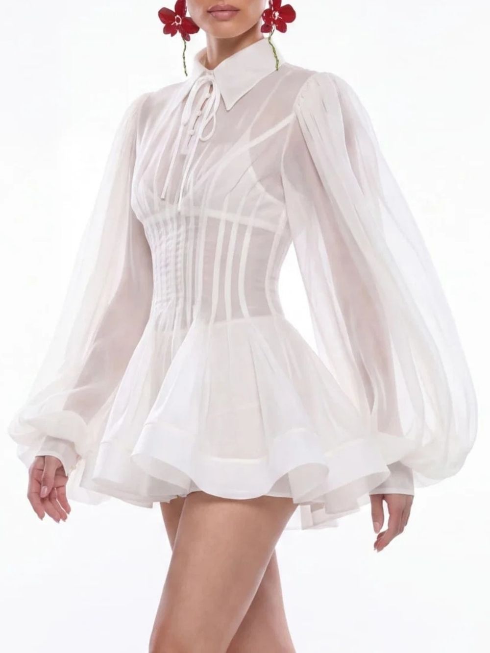 Kazra Balloon Sleeve Shirt - OWNCI Kazra Balloon Sleeve Shirt - OWNCI