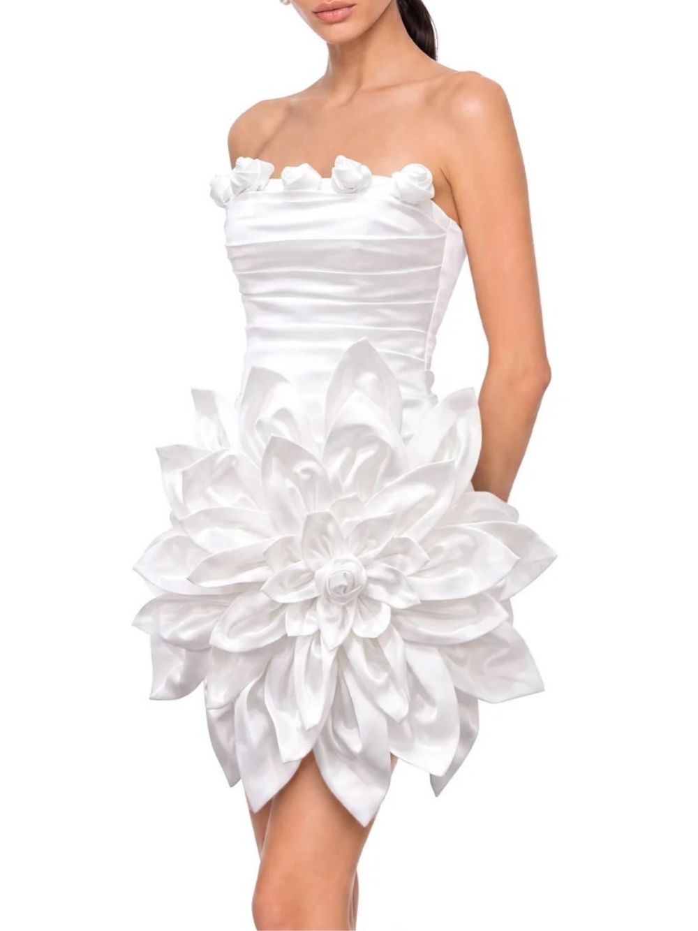 Gormex Strapless Flower Mini Dress - OWNCI Gormex Strapless Flower Mini Dress - OWNCI
