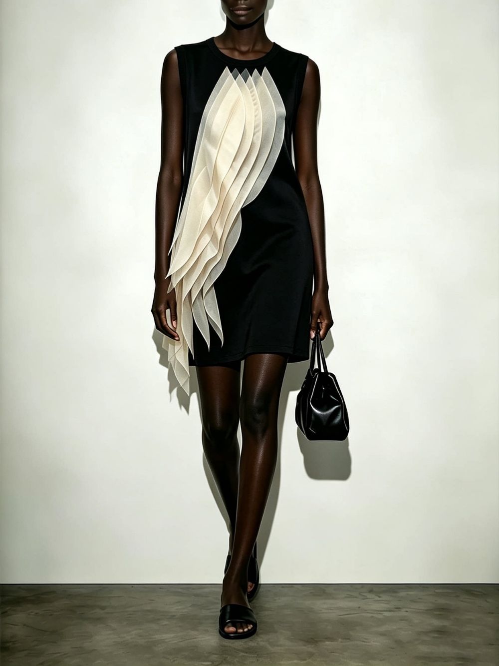 Marissa Black Sleeveless Mini Dress - OWNCI