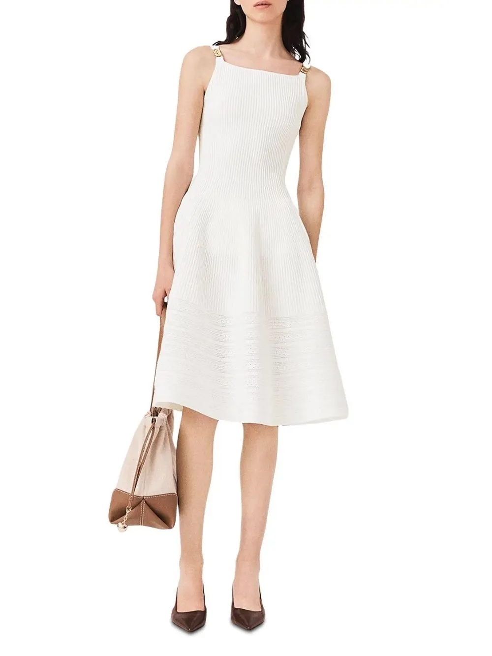 Textured Knit Midi Dress - OWNCI Textured Knit Midi Dress - OWNCI