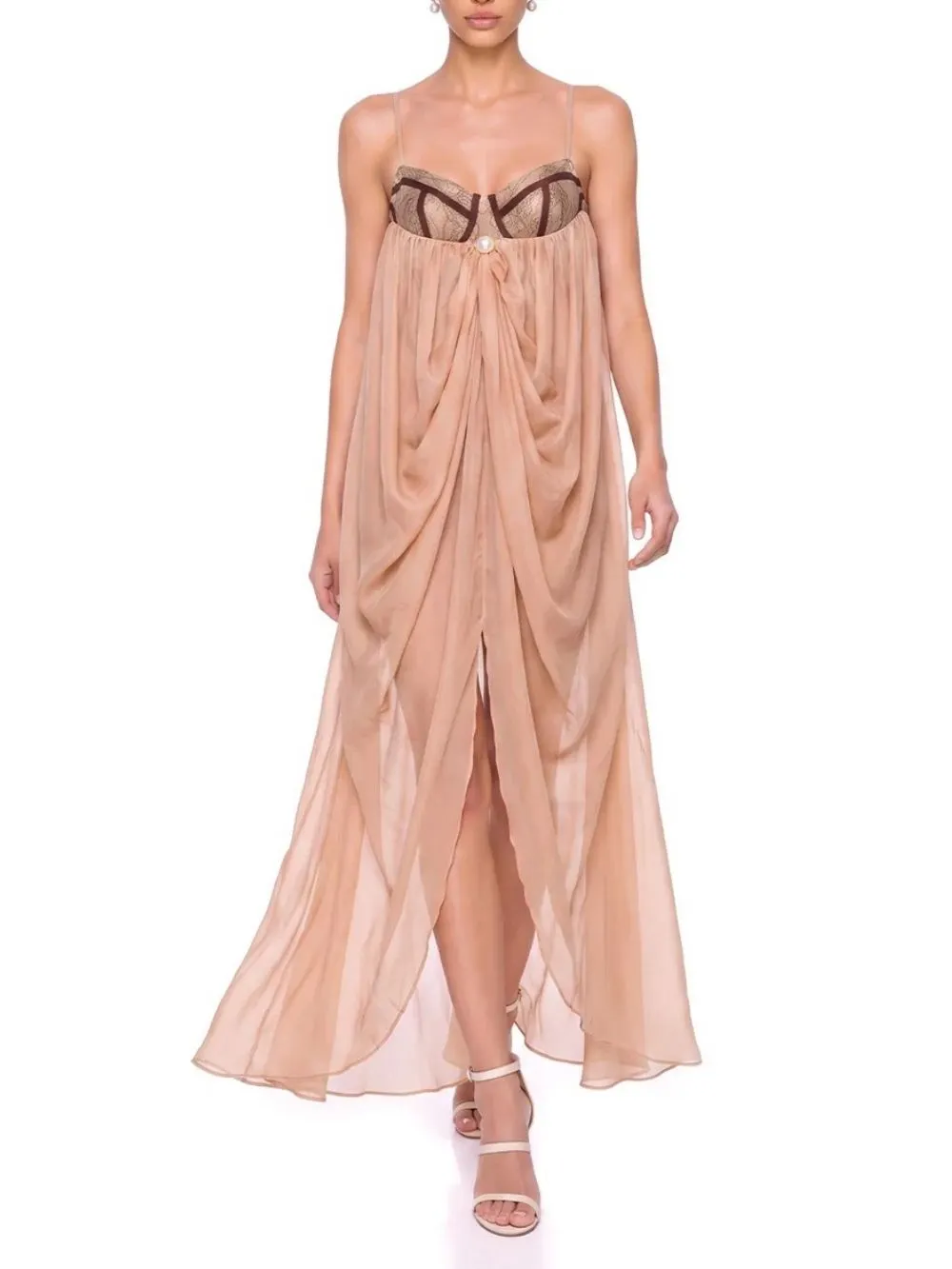 Uxmoren Spaghetti Draped Maxi Dress - OWNCI Uxmoren Spaghetti Draped Maxi Dress - OWNCI