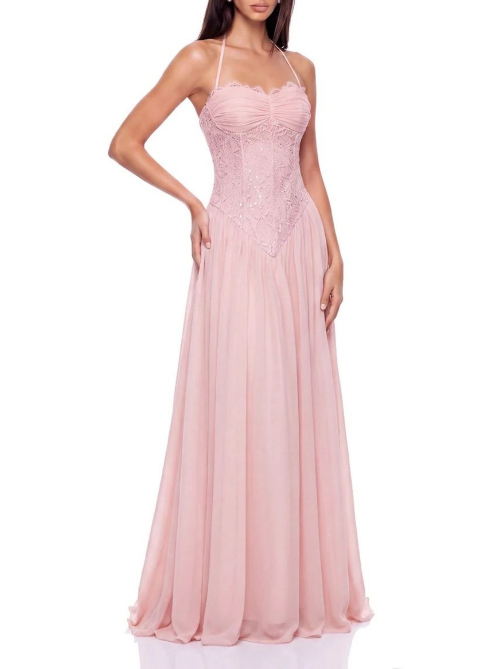 Neskor Halterneck Lace Maxi Dress - OWNCI Neskor Halterneck Lace Maxi Dress - OWNCI