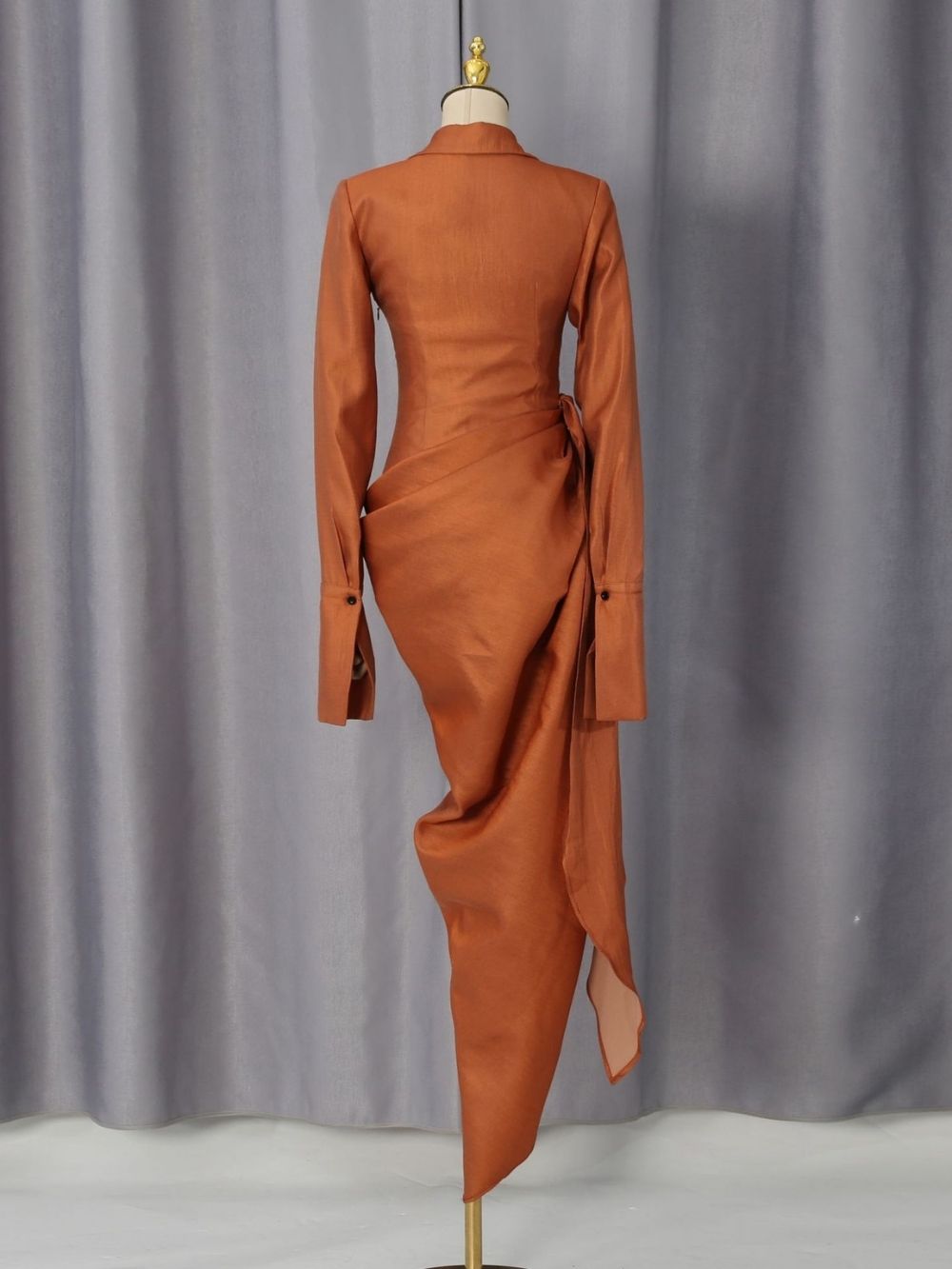 Marley Long Sleeve Ruched Maxi Dress - OWNCI Marley Long Sleeve Ruched Maxi Dress - OWNCI