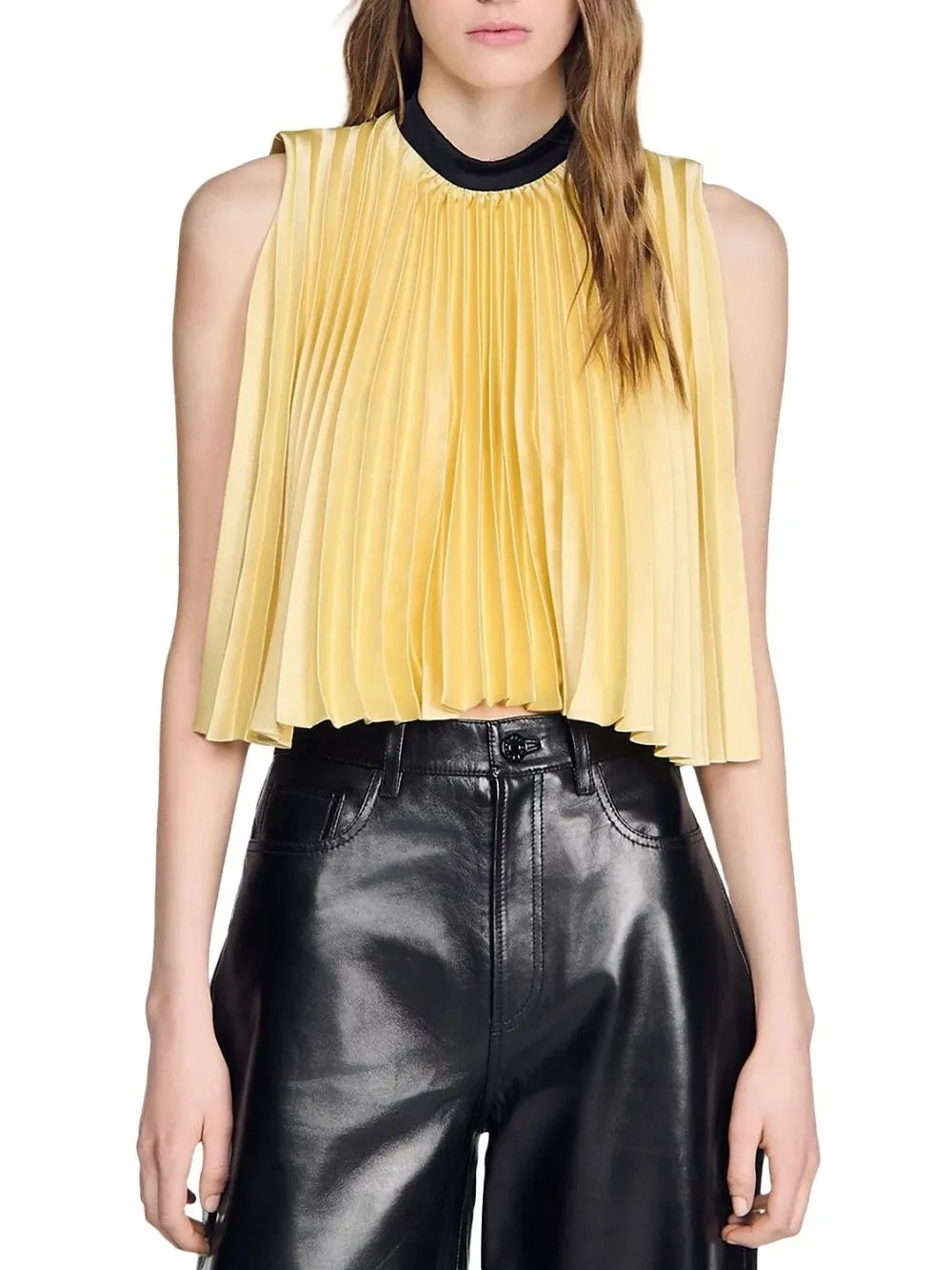 Pleated Tie Back Top - OWNCI Pleated Tie Back Top - OWNCI