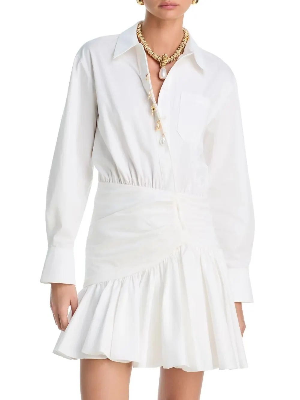 Gathered Mini Dress - OWNCI