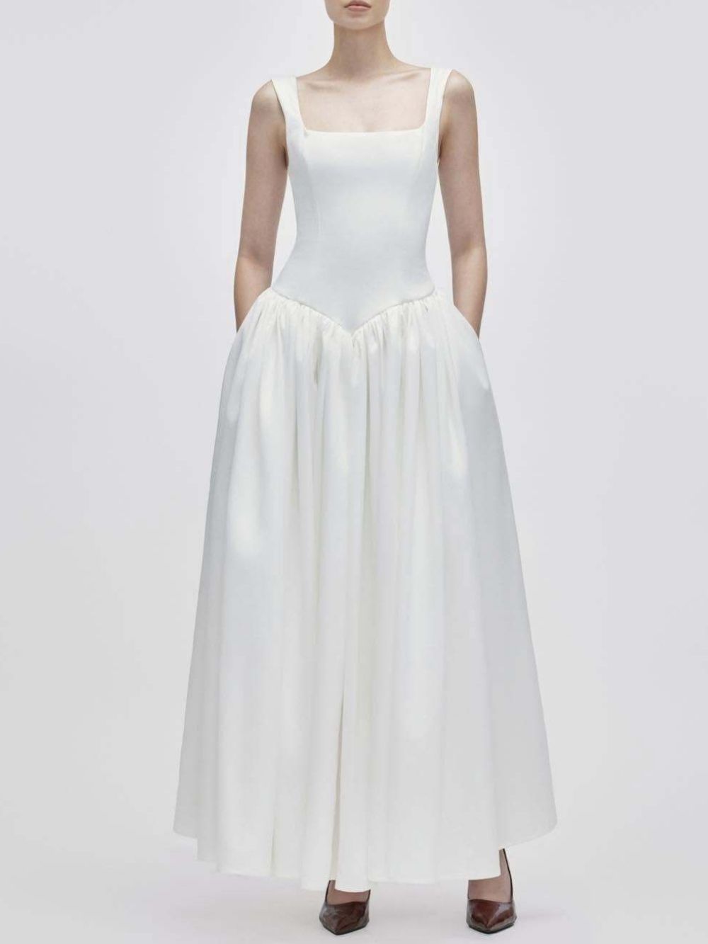 Masako White Strappy Maxi Dress - OWNCI Masako White Strappy Maxi Dress - OWNCI