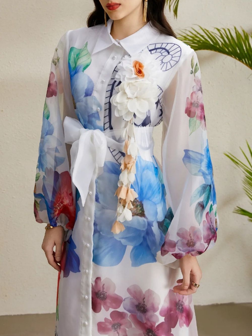 Maru White Printed Maxi Dress - OWNCI Maru White Printed Maxi Dress - OWNCI