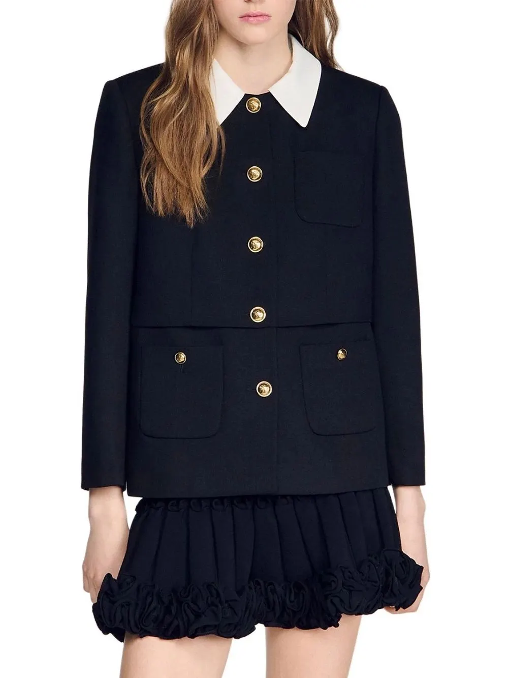 Contrast Collar Wool Jacket - OWNCI Contrast Collar Wool Jacket - OWNCI