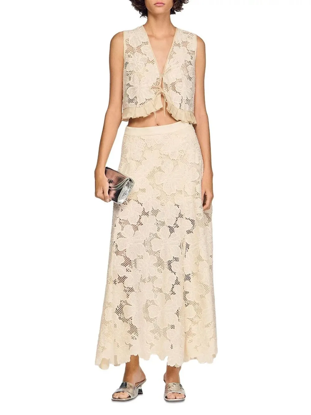 Maya Long Guipure Lace Skirt - OWNCI Maya Long Guipure Lace Skirt - OWNCI