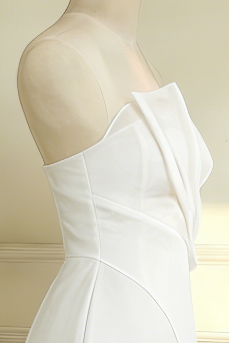 227d728a0c8648e7a4c91a5640767295 Strapless Layered Organza Midi Dress In White