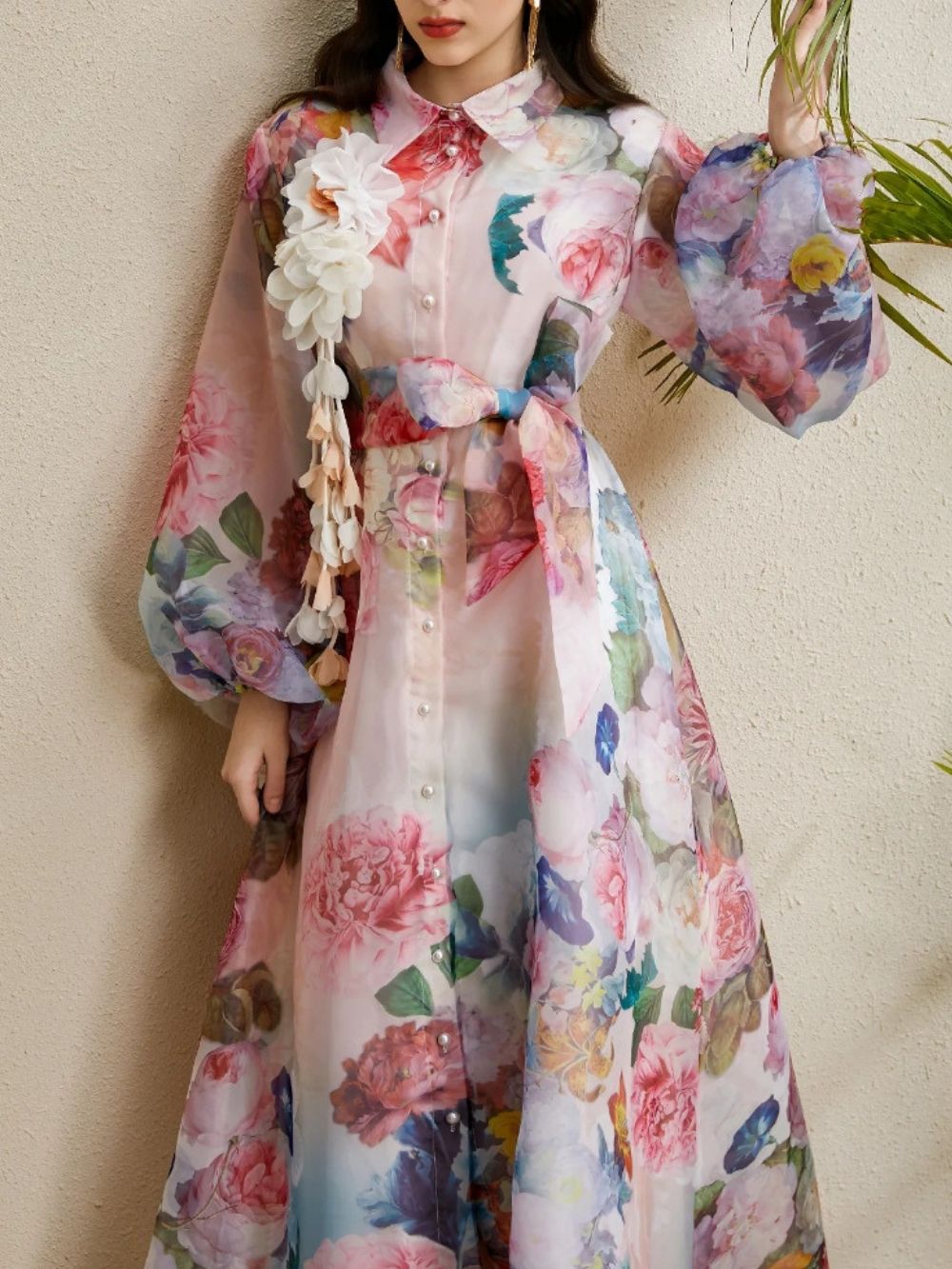 Maru Pink Printed Maxi Dress - OWNCI Maru Pink Printed Maxi Dress - OWNCI