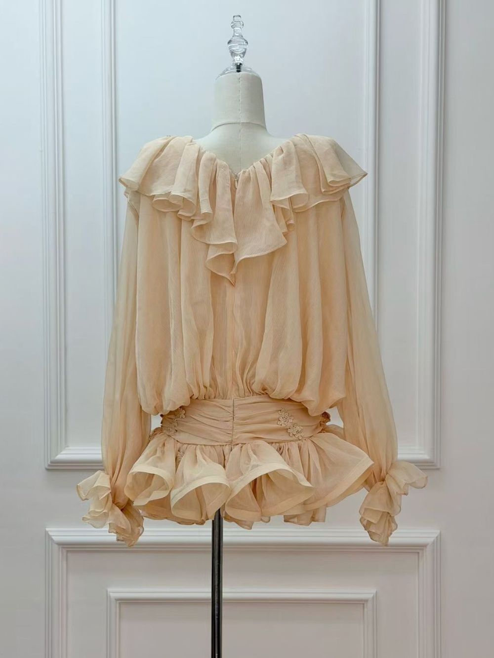 Franka Flare Sleeve Ruffle Lace Mini Dress - OWNCI Franka Flare Sleeve Ruffle Lace Mini Dress - OWNCI