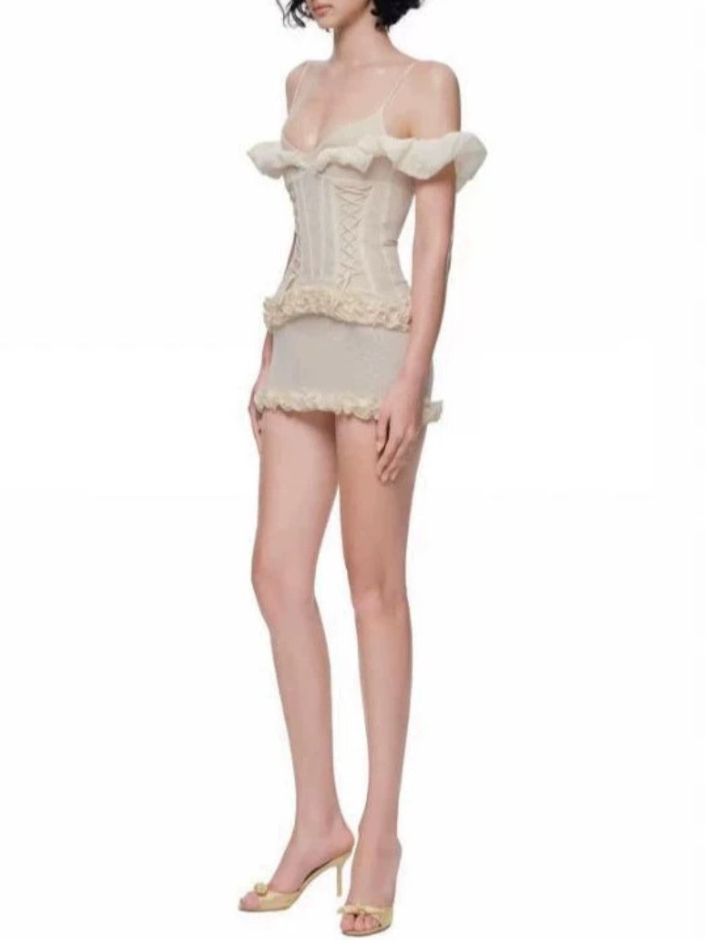Marylin Spaghetti Ruffle Top - OWNCI Marylin Spaghetti Ruffle Top - OWNCI