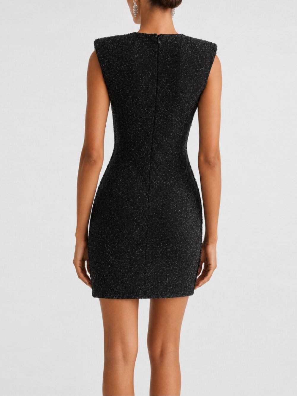 Manica Black Tassel Bandage Mini Dress - OWNCI