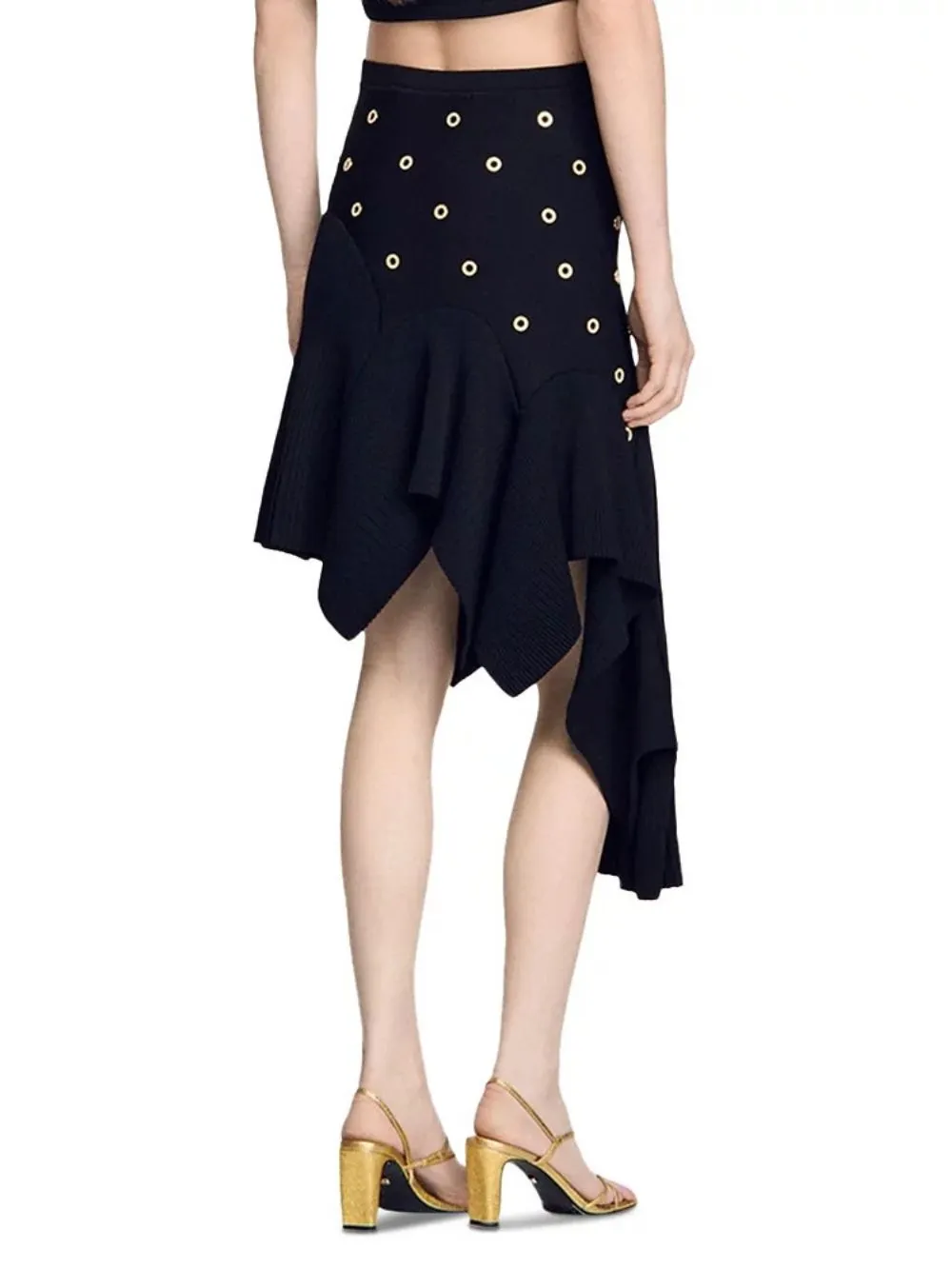 Studded Knit Skirt - OWNCI