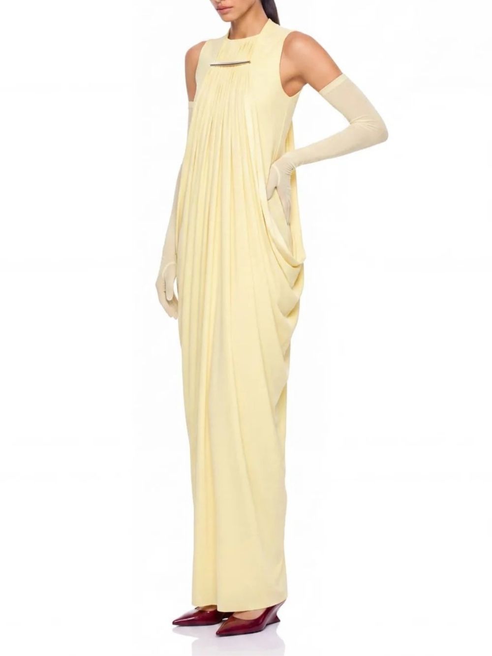 Quvion Sleeveless Draped Maxi Dress - OWNCI